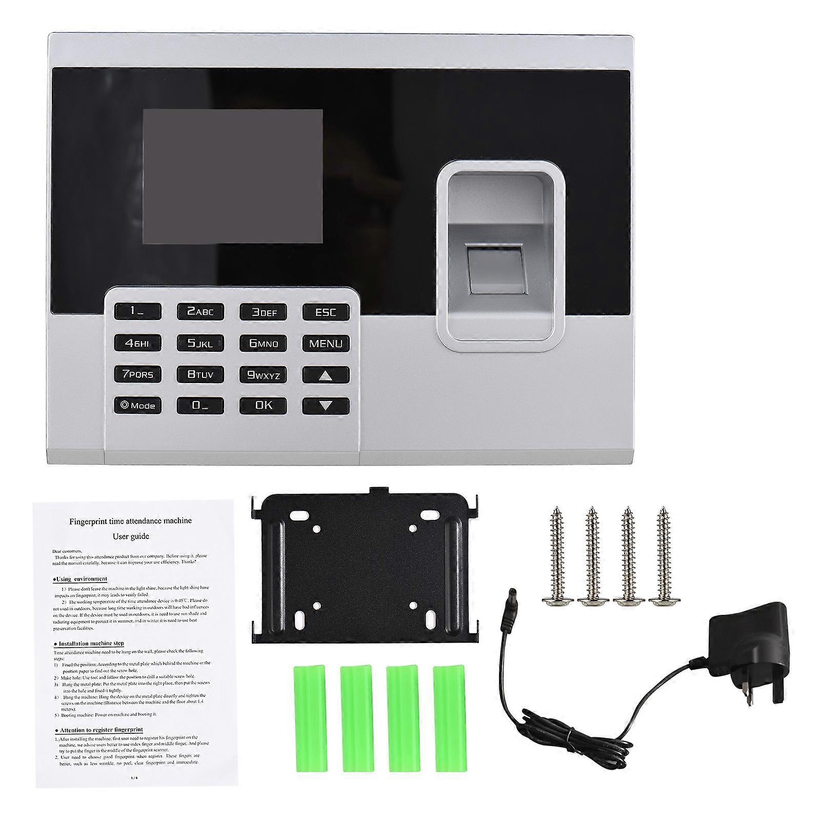 Attendance Machine 2.8in TFT Screen Quick Identification Large Capacity Time Clocks for Employees