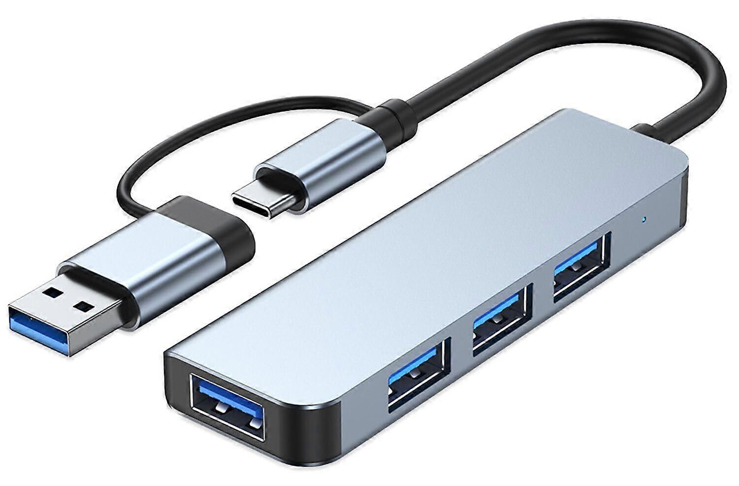 Aluminum USB Hub for MacBook, Mac Pro/Mini - 7 Port High-Speed, USB 3.0, Multi-Device Compatibility, Sleek Design