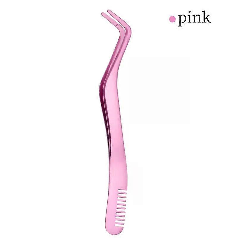 1個まつげコームピンセットステンレス鋼帯電防止非磁性プロフェッショナルピンセットまつげエクステンションピンセットメイクアップツール
