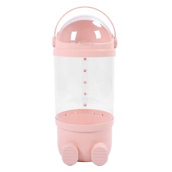 Stuffed Animal Storage Tube 65cm Plastic Transparent Plush Toy Organizer Display Bucket for Playroom Bedroom Pink