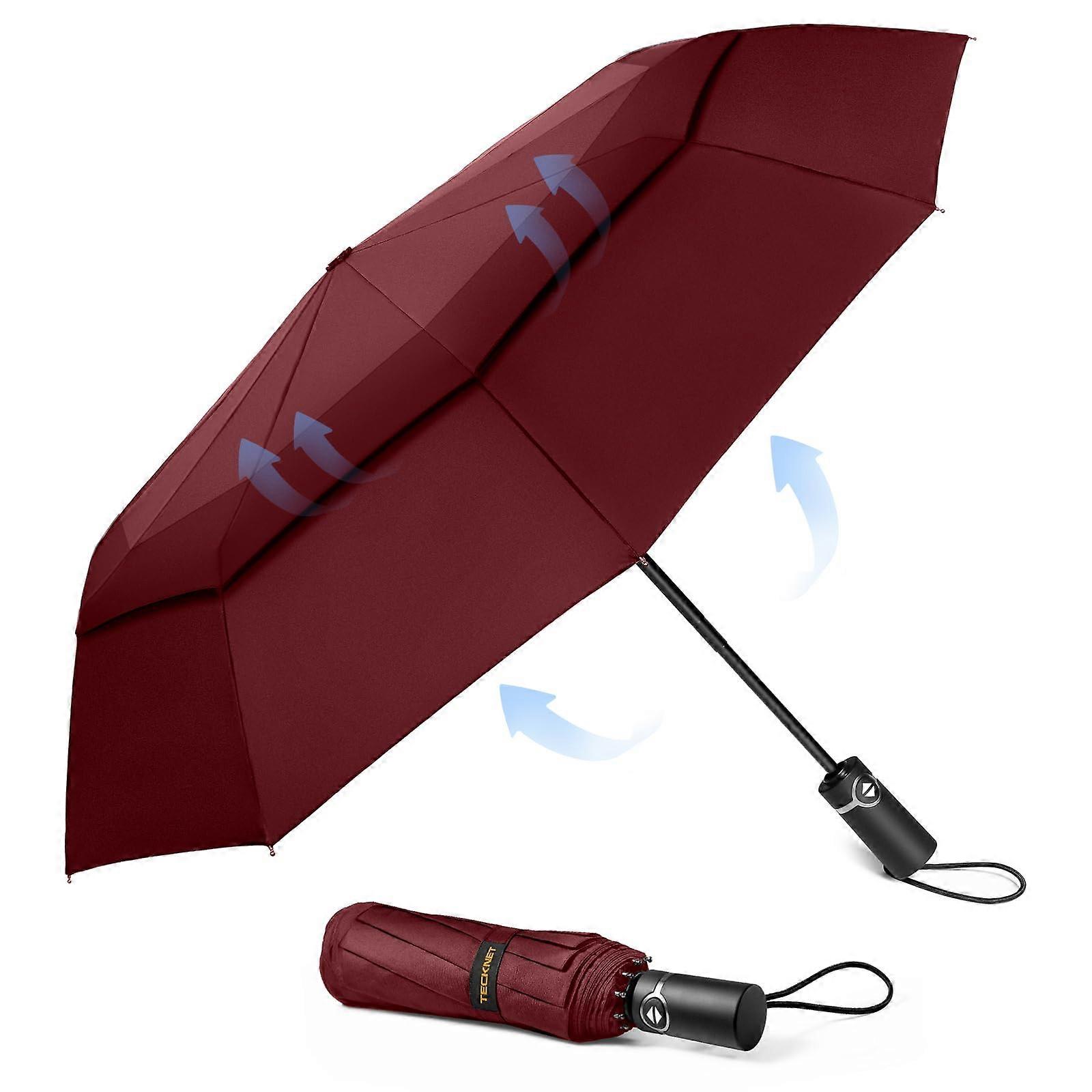 Golf-Size Automatic Umbrella - Heavy-Duty Windproof Rain Umbrella with Compact Design and Durable Canopy Material