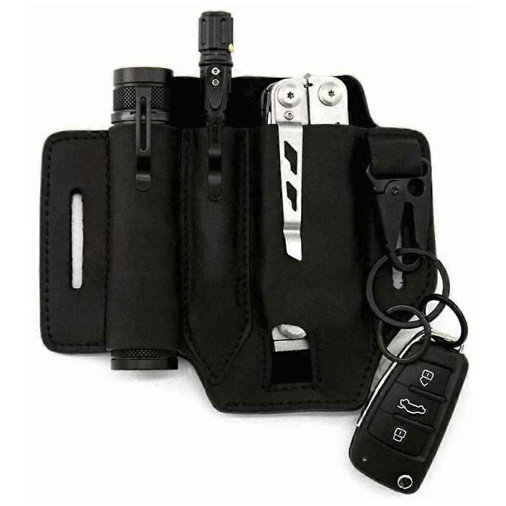 Multitool Sheath, Leather Organizer, Tactical Pen, EDC Accessory, Crazy Horse Leather