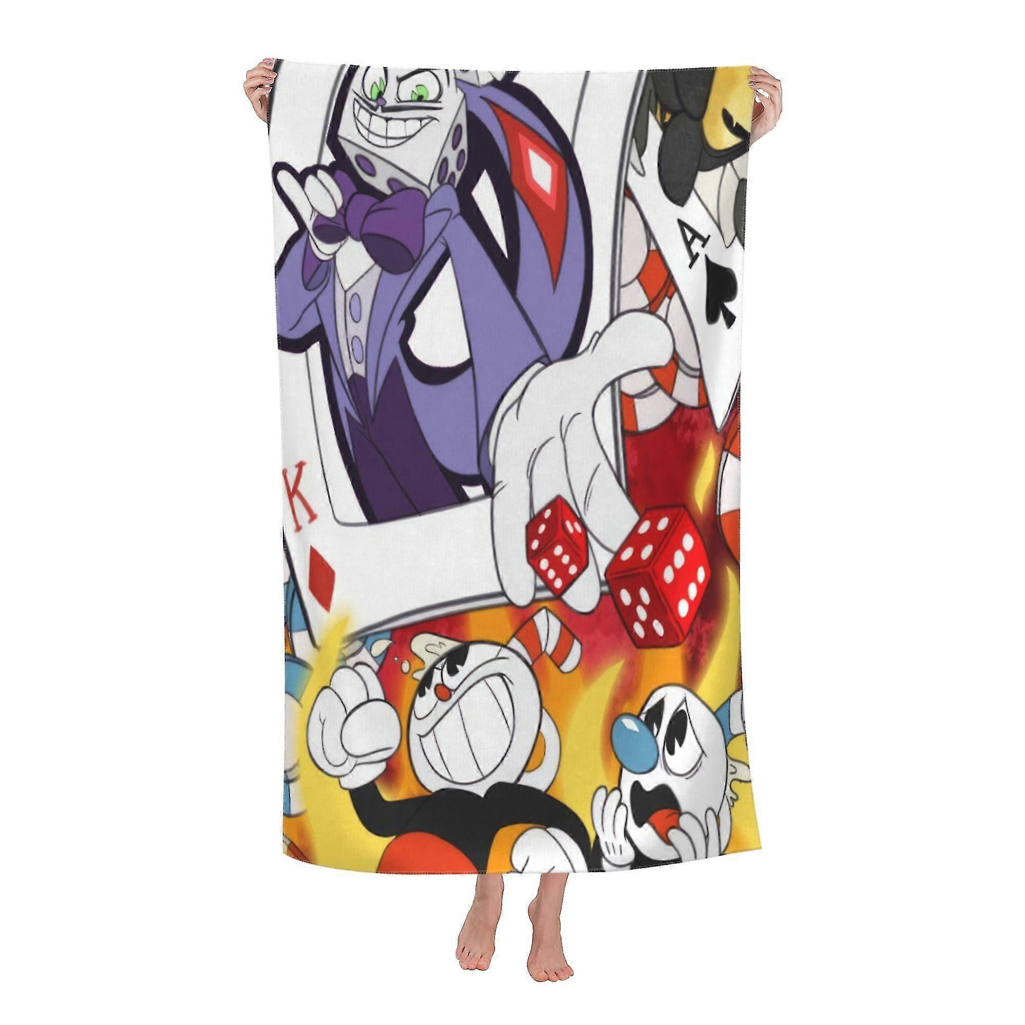 Cuphead Beach Towel, Large Microfiber Bath Towel #eo68
