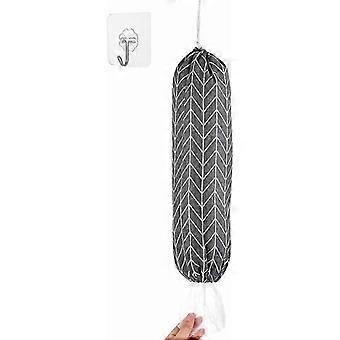 1pcs Plastic Bag Holder Large Shopping Bag Organizer Storage Dispenser Washable Plastic Bags Reusable Organizer Trash Bag Dispenser for Home (Gray)