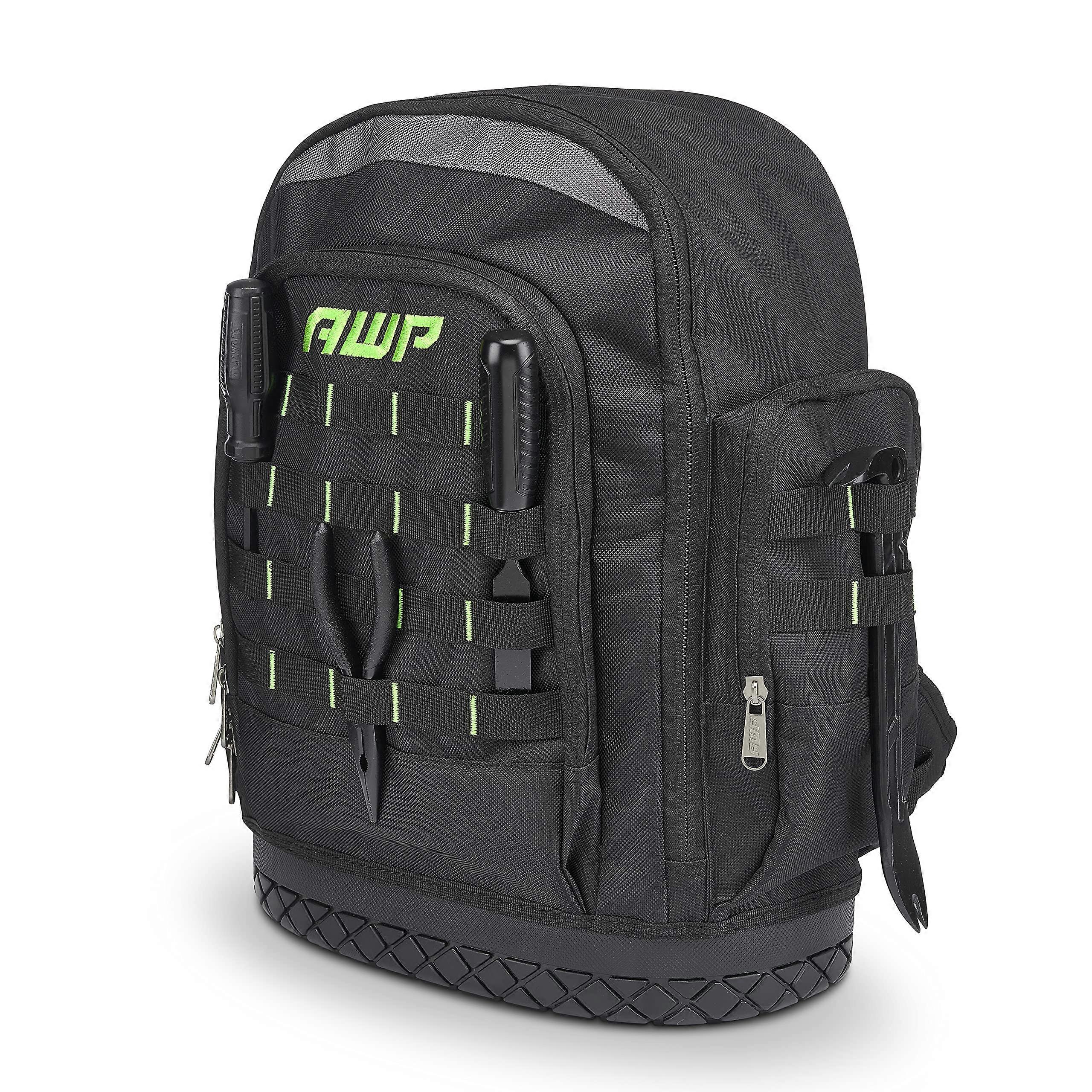 AWP Extreme Tool backpack, filling shoulder, back and waist strap heavy type tool bag, water resistant structure black