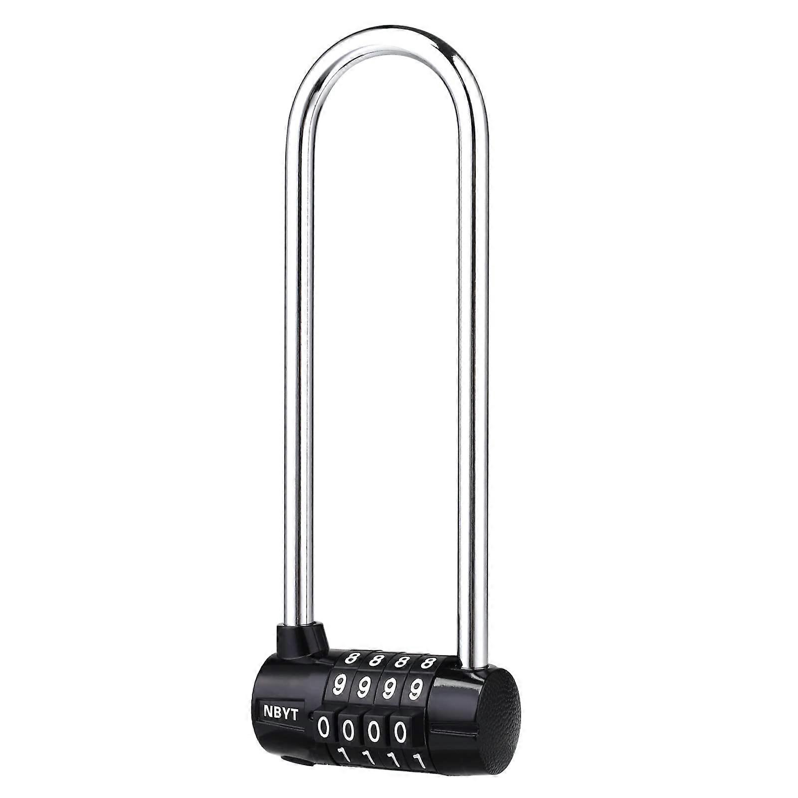 4-Digit Combination Padlock for Lockers and Filing Cabinets, Heavy-Duty, Weather-Resistant, Adjustable Size