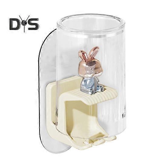 Väggmonterad tandborsthållare Effektiv dränering Enkel installation Tandborste Munvatten Kopphållare Badrum Arrangör