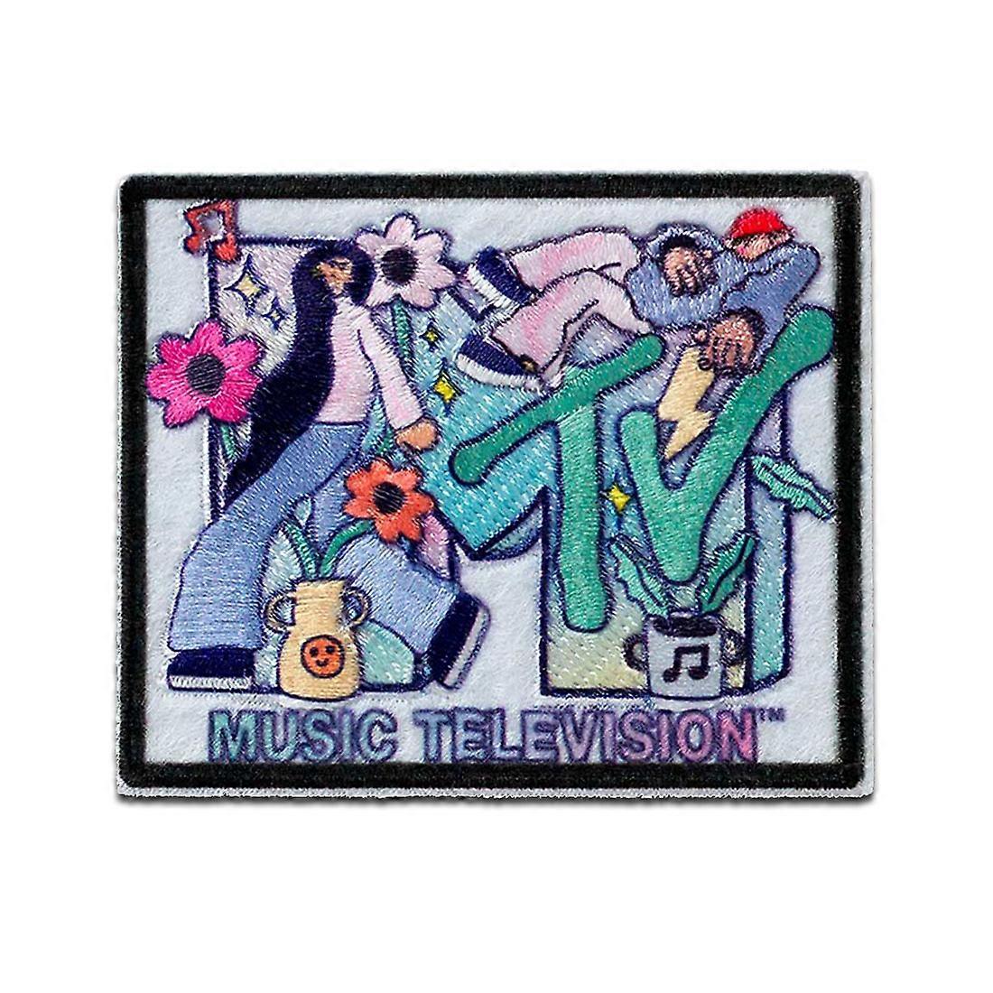 MTV Hippie - patch, iron-on patch, iron-on patch, size: 5.2 x 6.3 cm