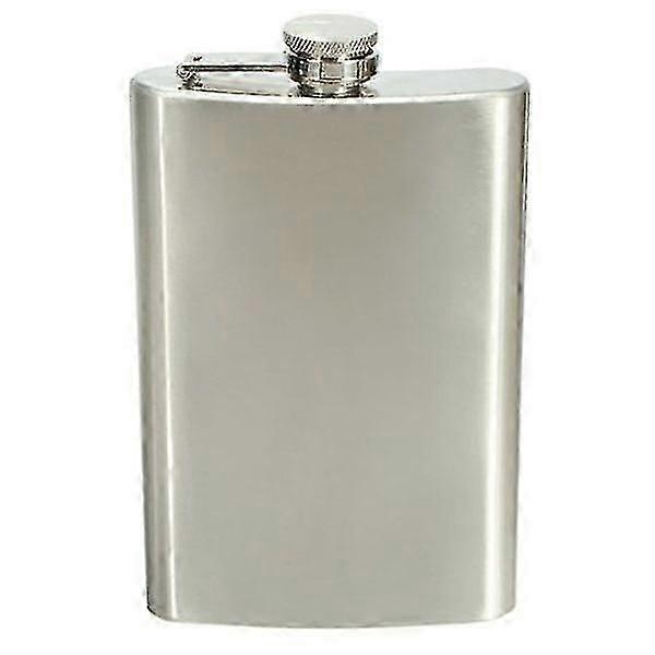 1pc Flat Jug Stainless Steel Convenient Practical Hip Flask With Funnel For Home