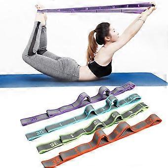 Yoga Pull Strap Belt Polyester Latex Elastic Dance Stretching Band Loop Pilates Fitness Exercise Resistance Bands