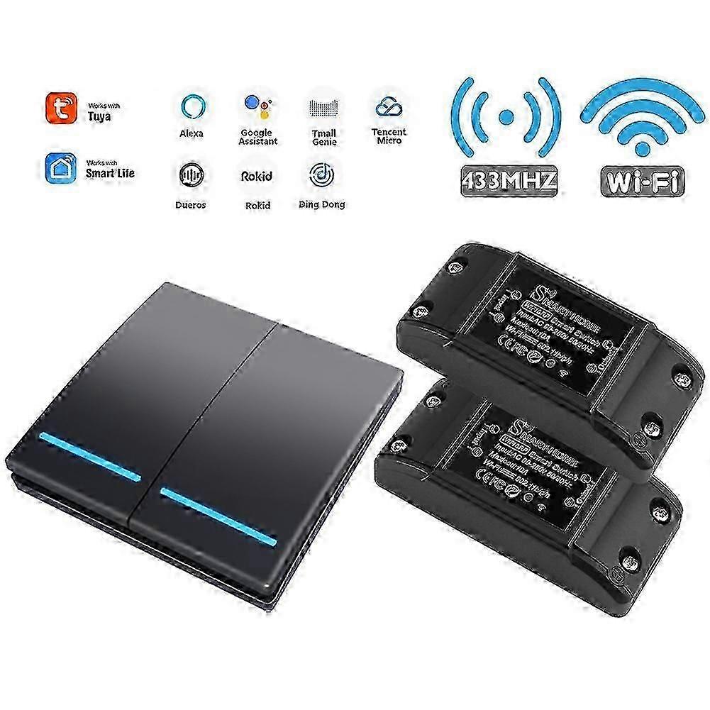 Smatrul Whk-s2 Wifi Druckknopf Lichtschalter Wireless Rf 433mhz Wandrelais-Timer für Amazon Alexa Go