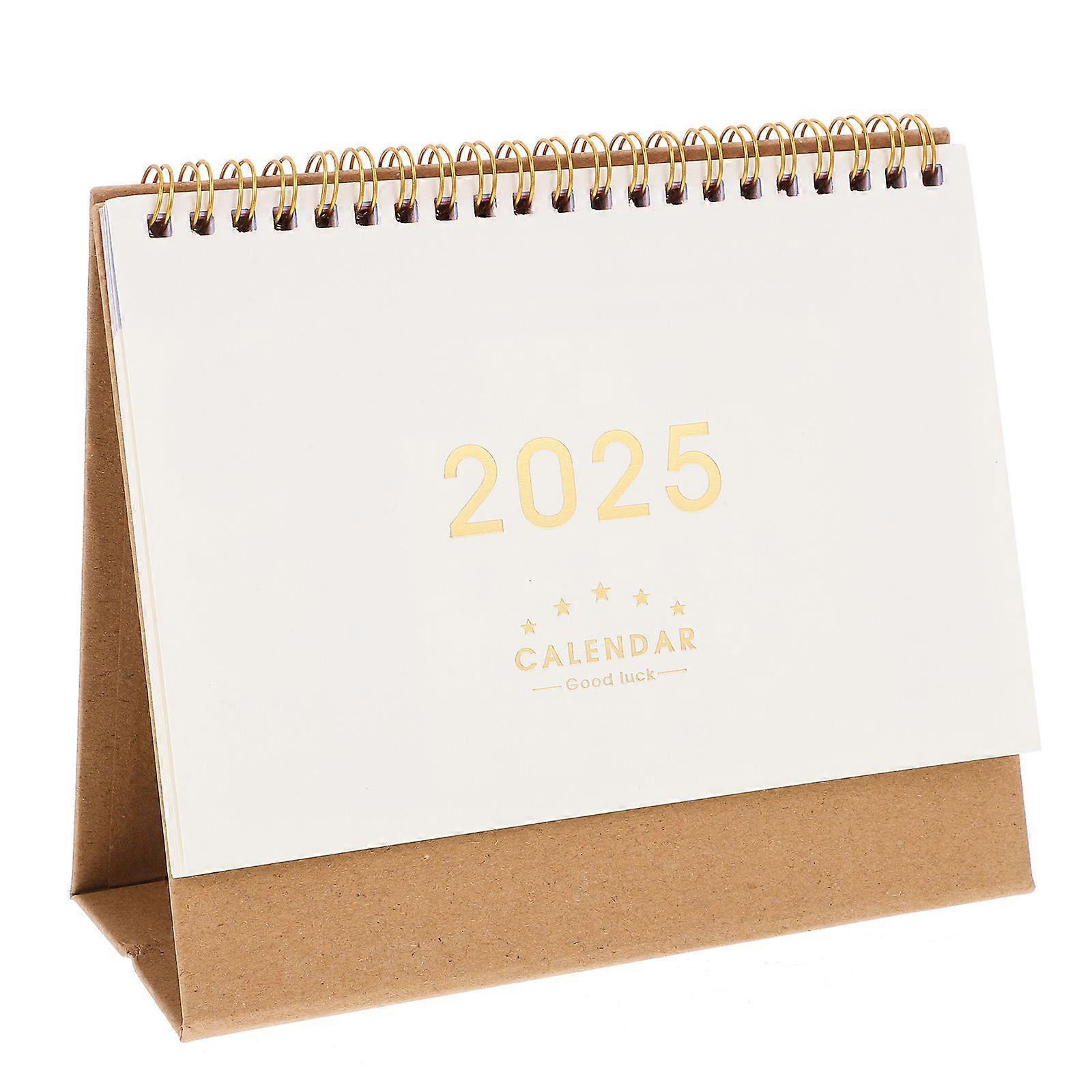 Desk Calendar 2024-2025 Standing Flip Calendar for Desk Monthly Calendar Convenient Table Calendar 2024-2025 New Year Schedule Calendar Office Accesso