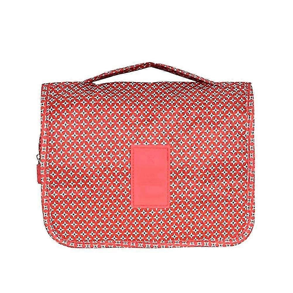 Bag Red Daisy Portable Travel Toiletry Bags Make Up Izer With Zipper And Sticky Layer