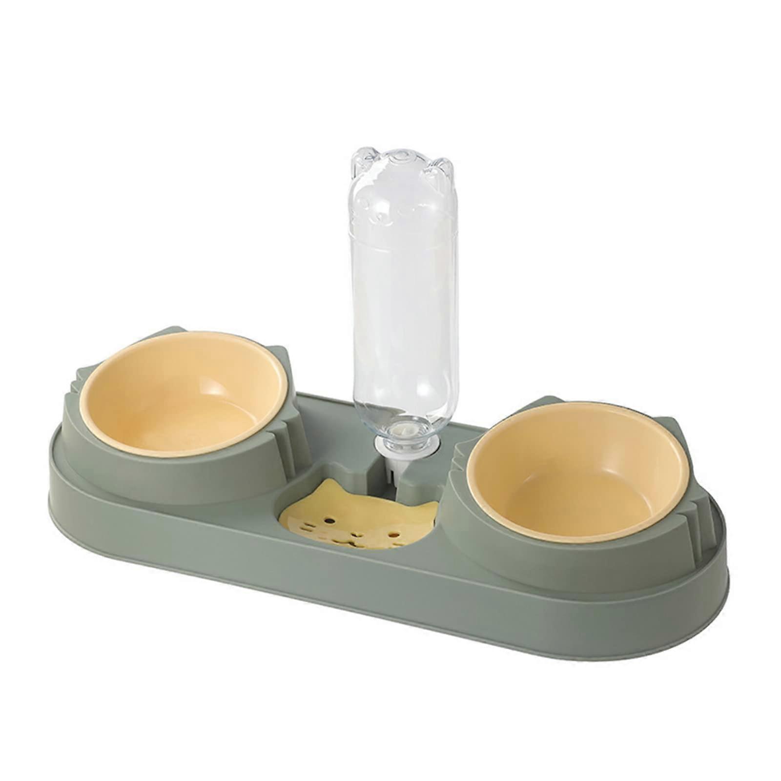 Pet Feeding Bowl With Water Dispenser, 2-In-1 Cat and Small Dog Bowl, Compact Size