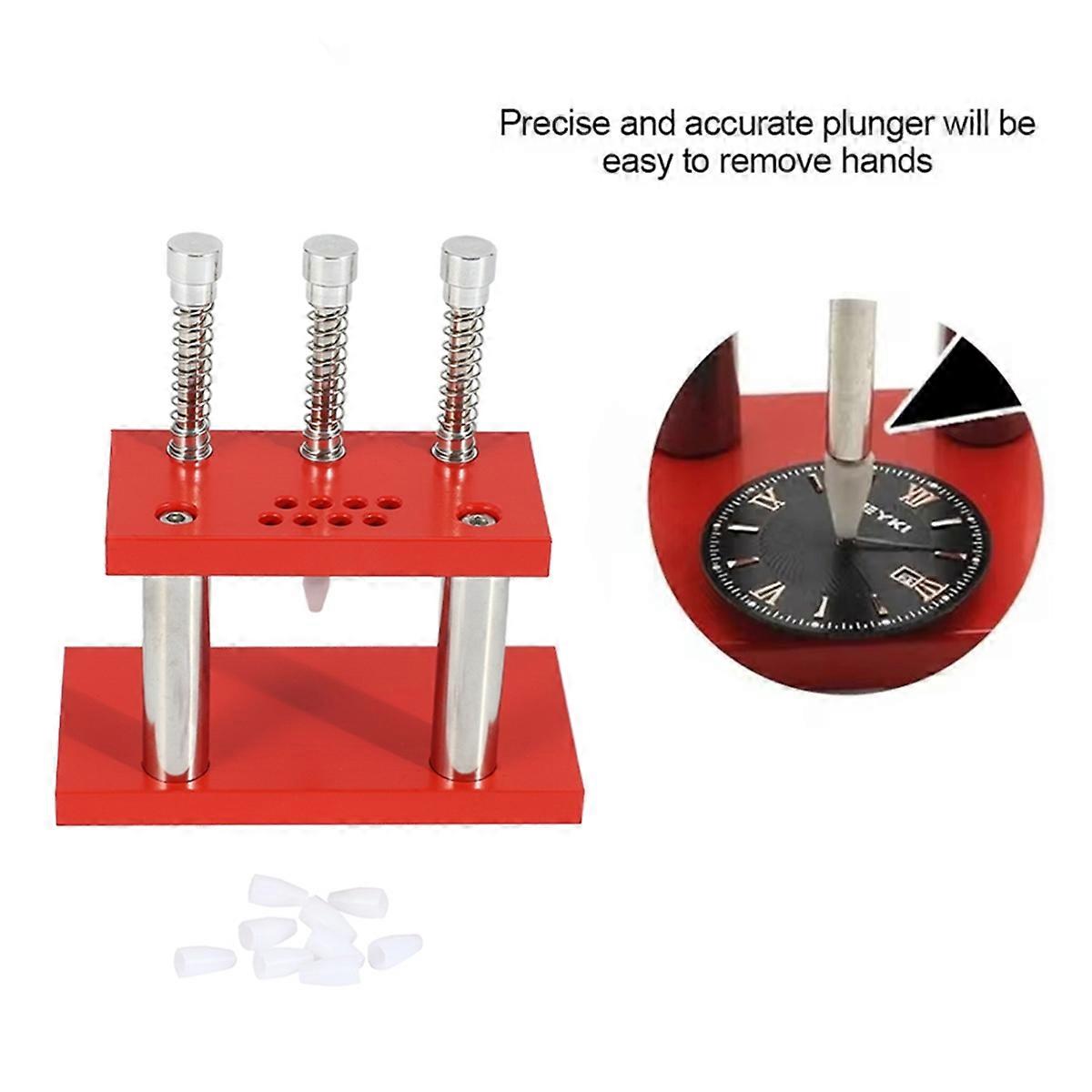 3 Heads Watch Hand Presser with Covers Setting Fitting Set
