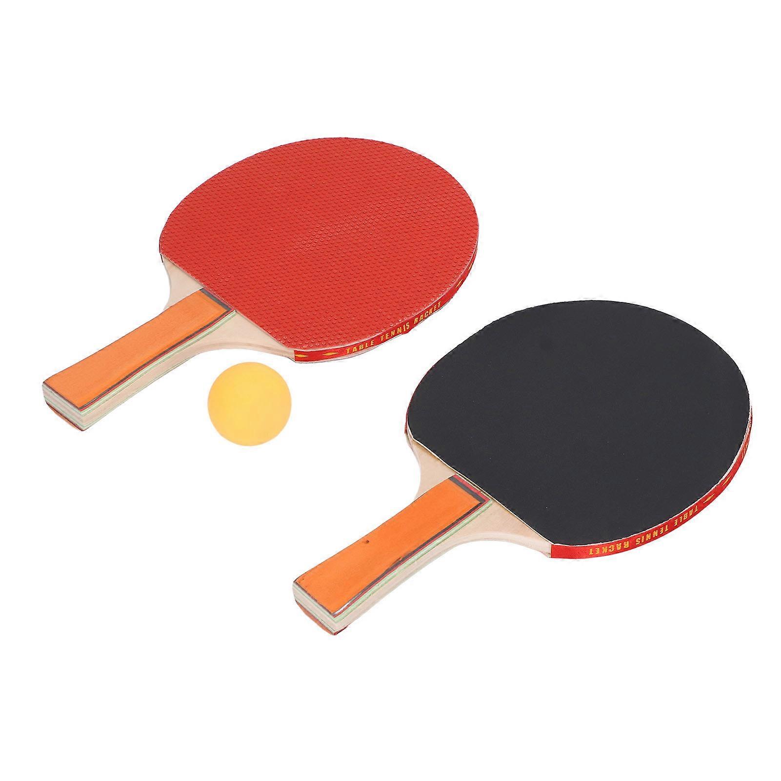 Ping Pong Paddle Handshake Set Table Tennis Paddle Kit Pack of 2 Rackets 3 Table Tennis Balls