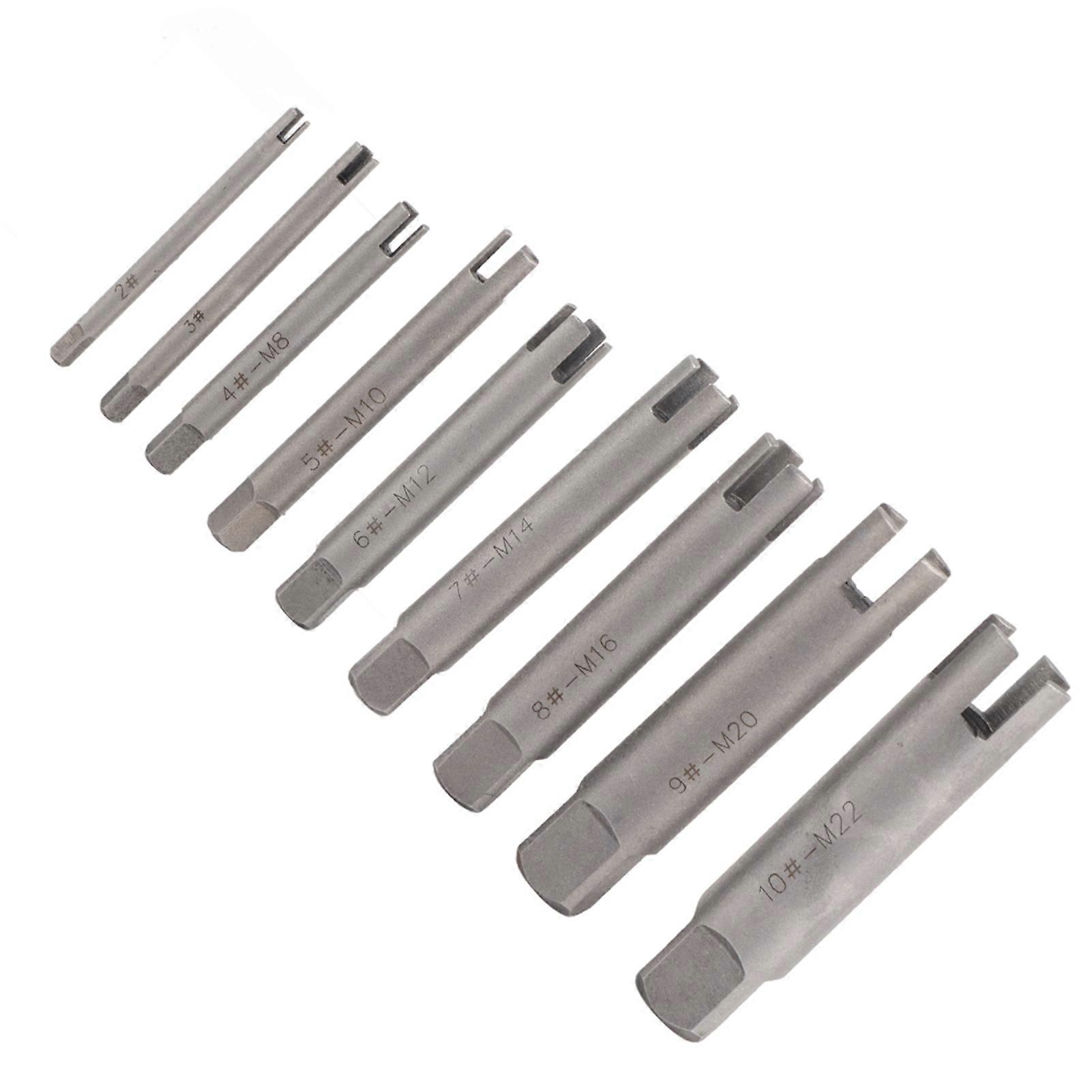 Steel Broken Head Tap Extractor Stripped Screw Tap Extractor Set (#B)