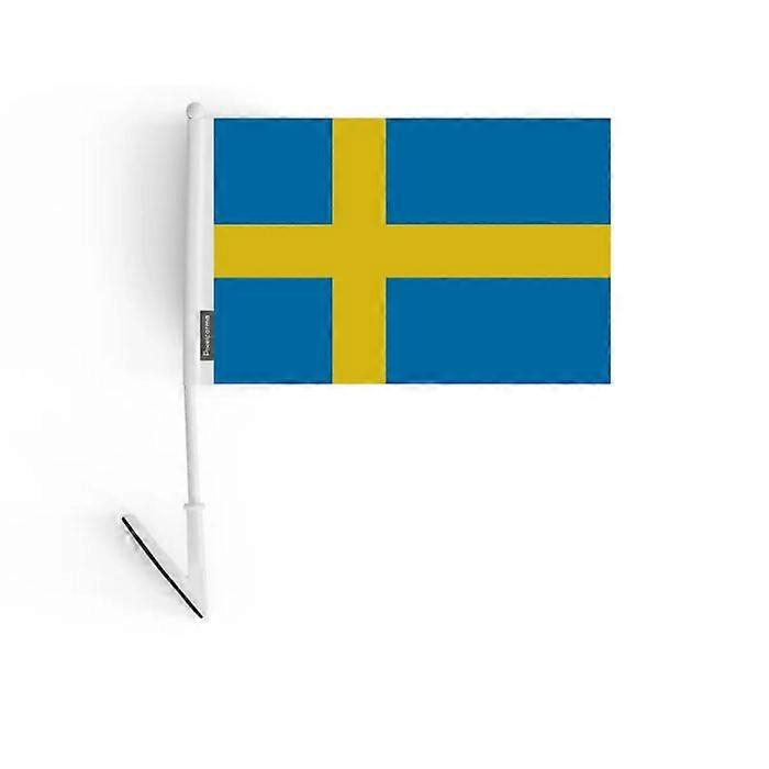 Adhesive Flag – Sweden – 14 x 21 cm – Flexible Polyester – Easy to Stick – 1 piece