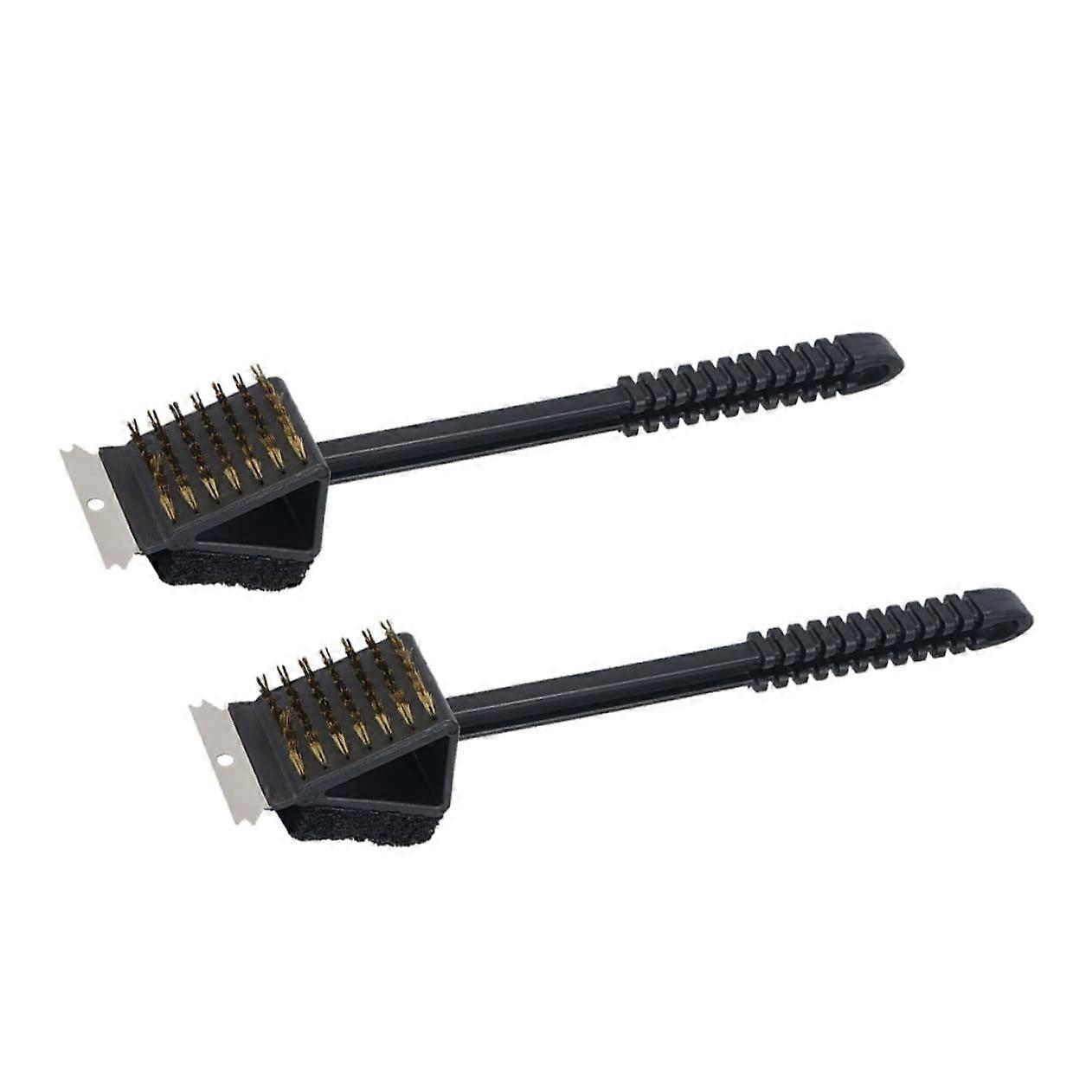 2 pieces grill brush for BBQ grill cleaner for outdoor and durable hanging hole for easy storage
