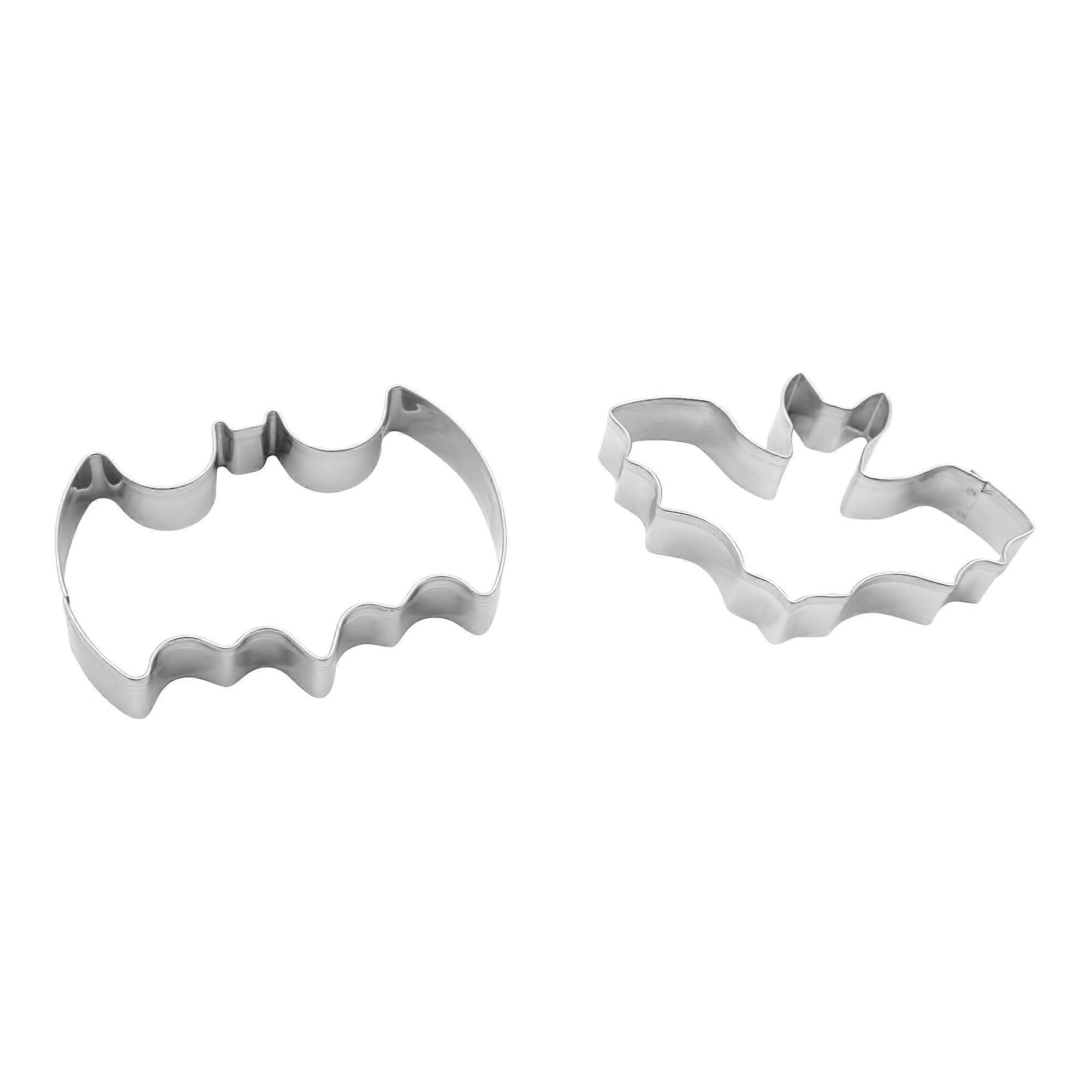 Set of 2 'Bat' cookie cutters, stainless steel cookie cutter, dishwasher 2582 Set of 2 bat