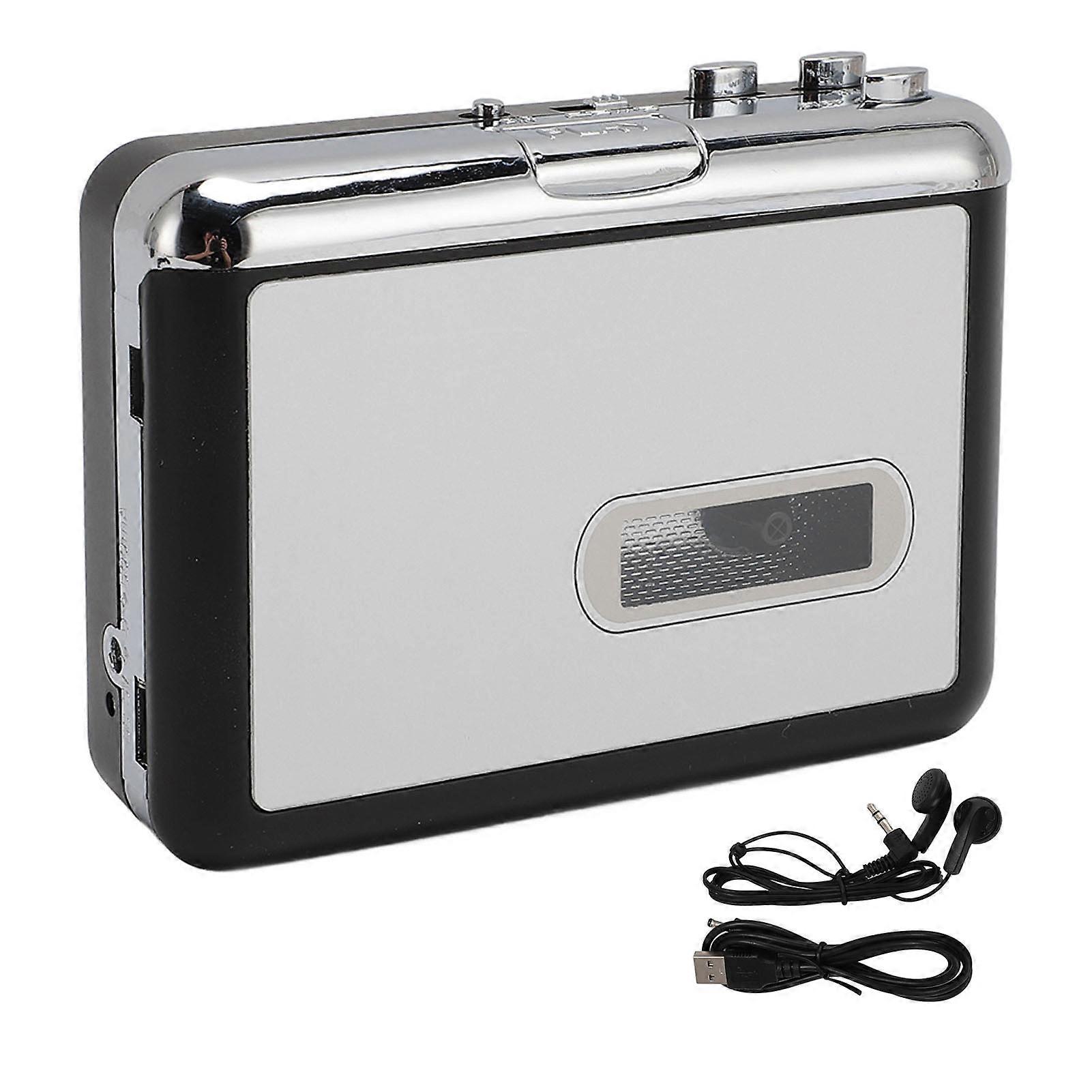 Portable Cassette Player USB Cassette to MP3 Converter with Earphone HiFi Stereo Sound