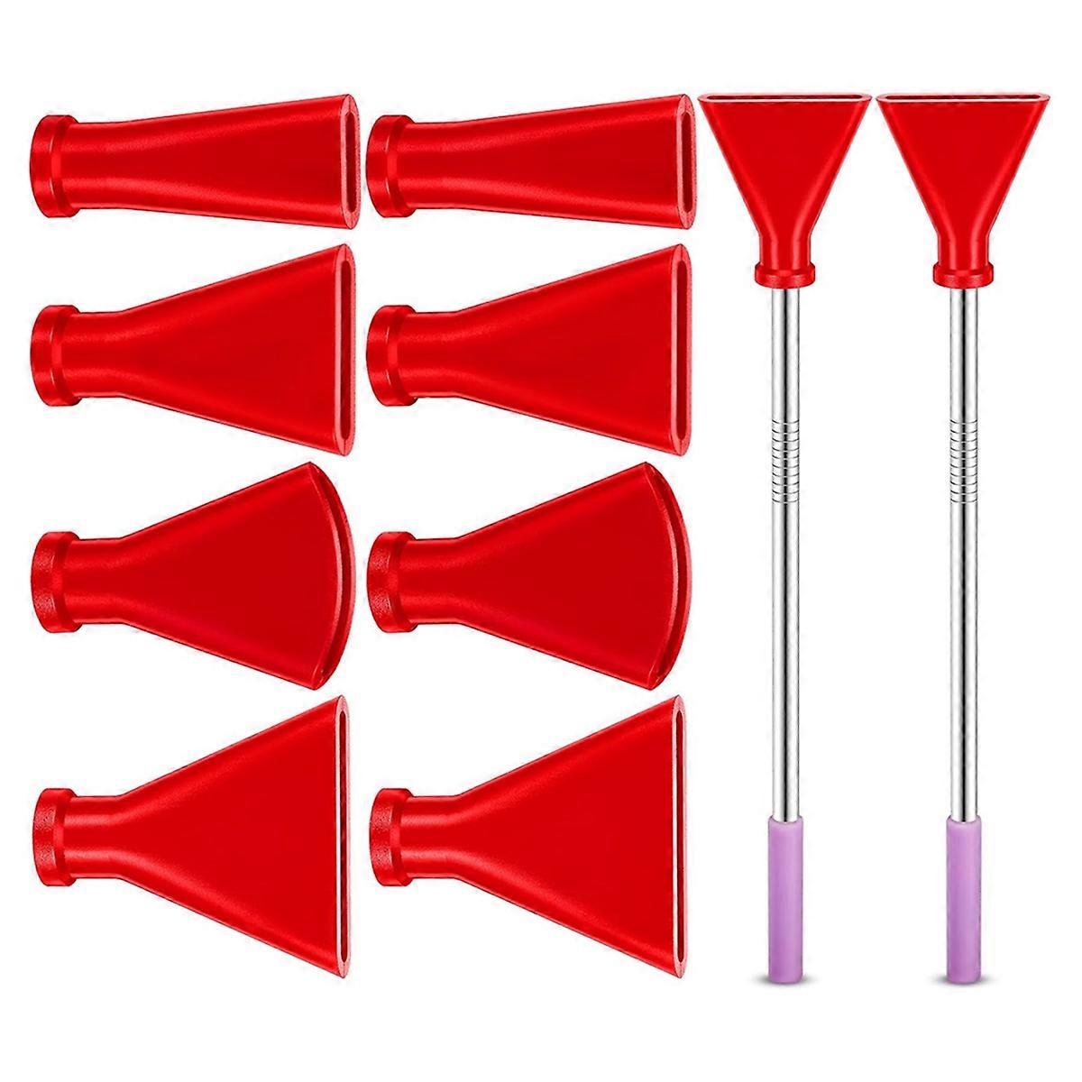 8 Pcs Acrylic Pouring Paint Supplies, Stainless Steel Straw Blow Nozzles Set Fluid Art Tools, for F