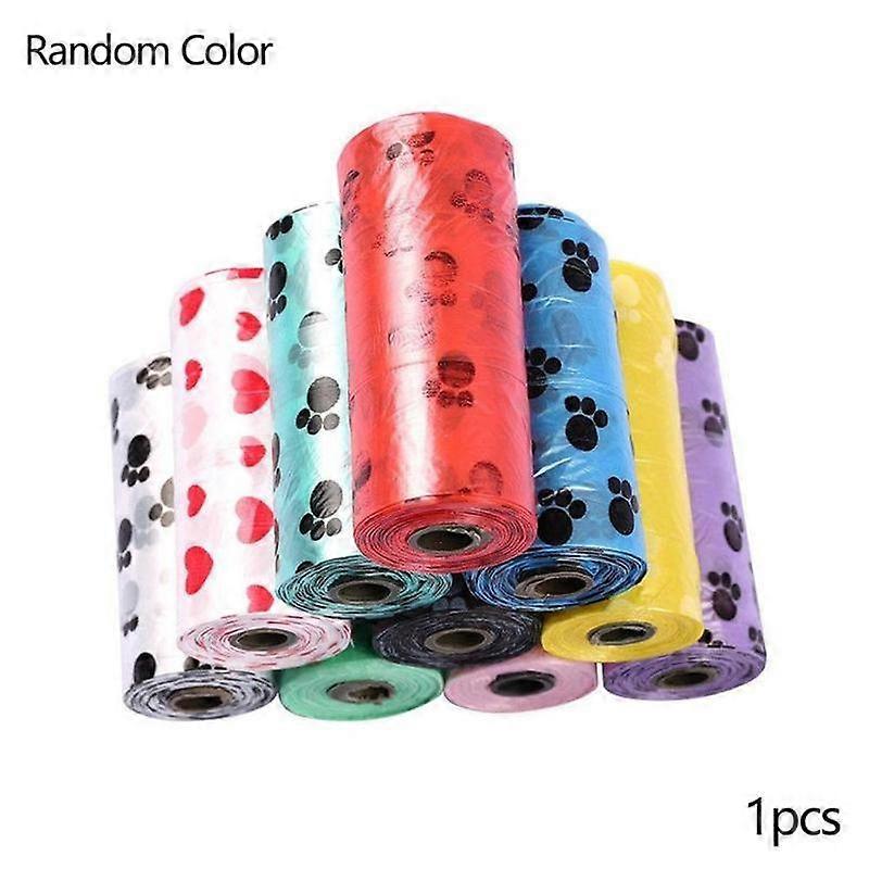 Sold in rolls with random colors (A)$Sold in rolls with random colors Printed pet garbage bags Clean garbage bags