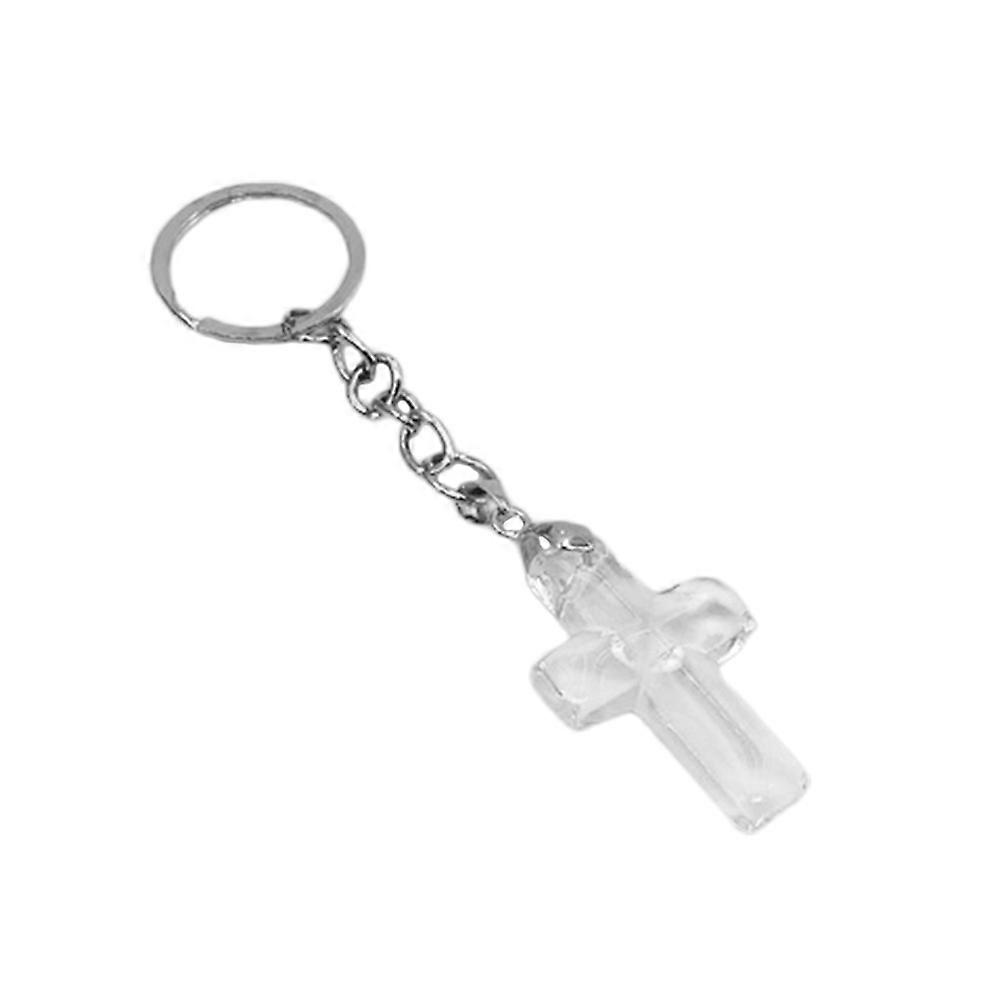 Functional Keychain Decor, Cross Detail Enhances Everyday Items