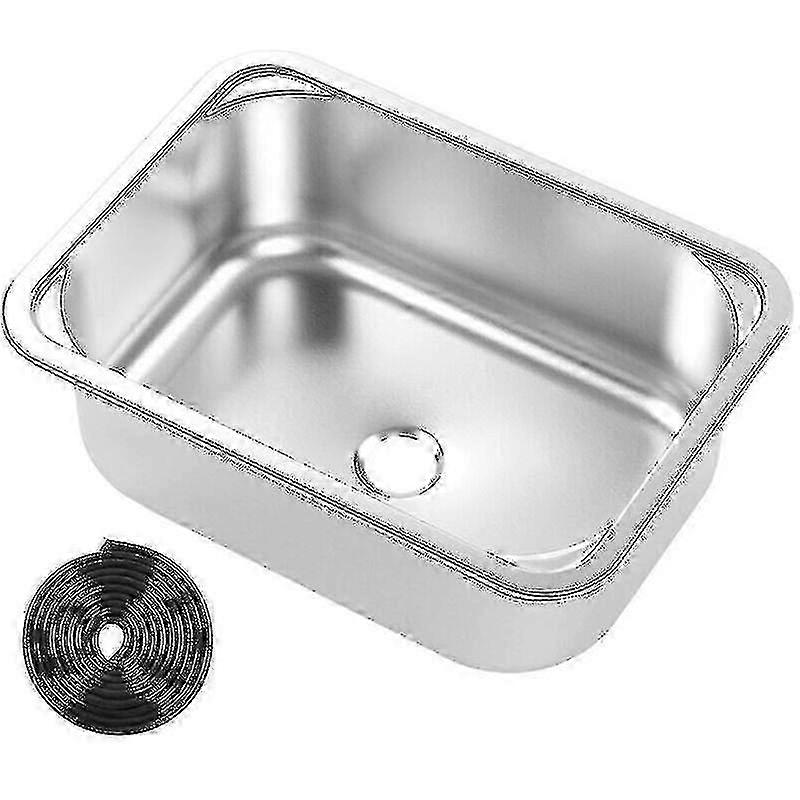 RVシンク345x245x136mm 304ステンレス鋼フラッシュマウントハンドウォッシュベイスン40mmドレン