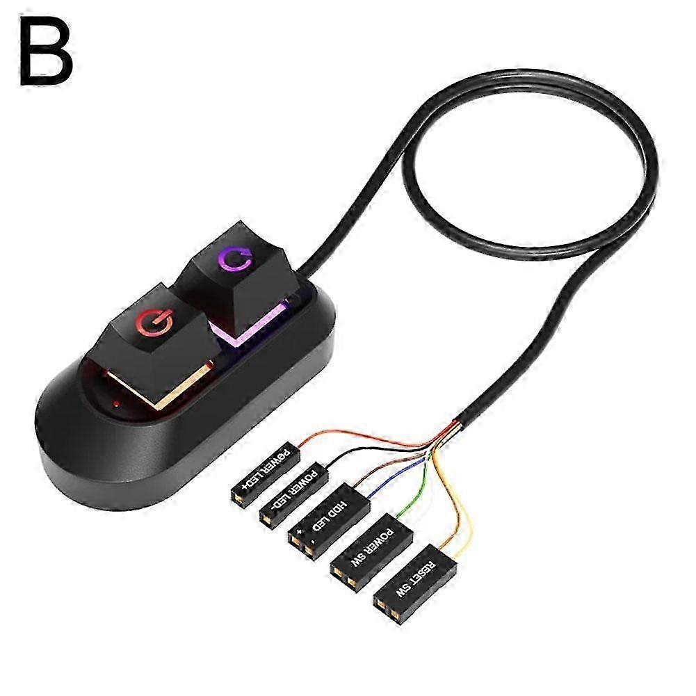 2025 Desktop Computer External Switch& Restart Button -Power Extension Cable