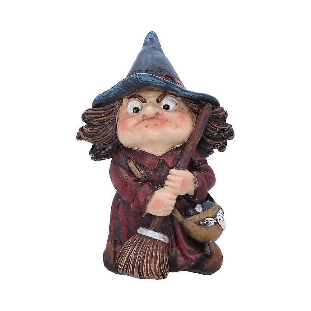 Toil Small Witch And Broomstick Figurine