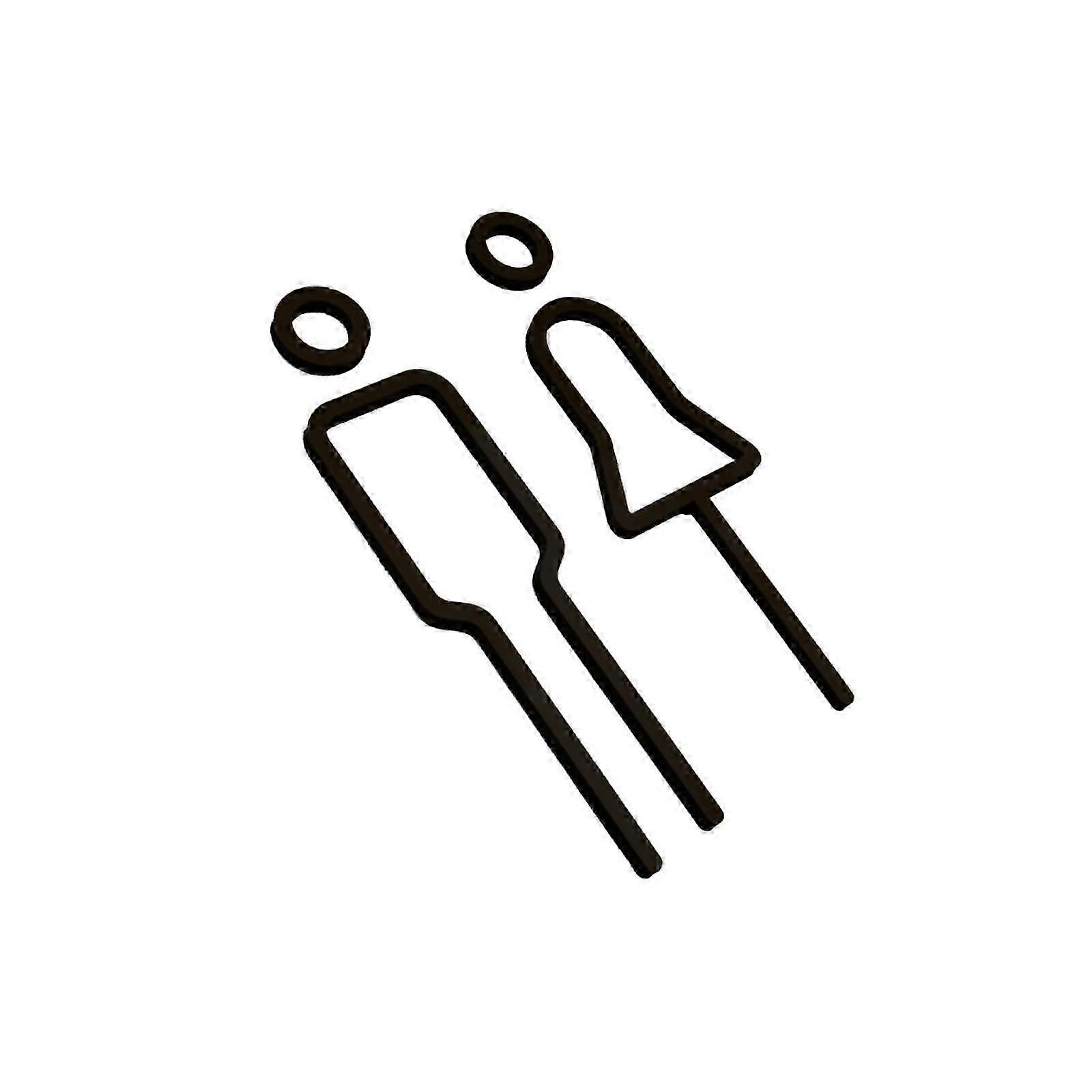 mandlige kvindelige toiletskilte 3D toiletskilte Loo indikator plakette akryl WC klistermærker toiletdørskilt til indretning