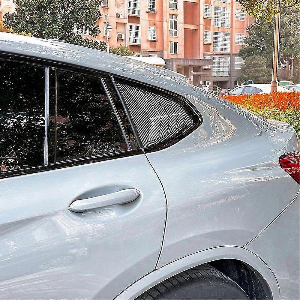 Car Rear Windows Triangle Louver Cover Sticker for X4 G02 2018+ Car Windows Triangular Trim Carbon DS