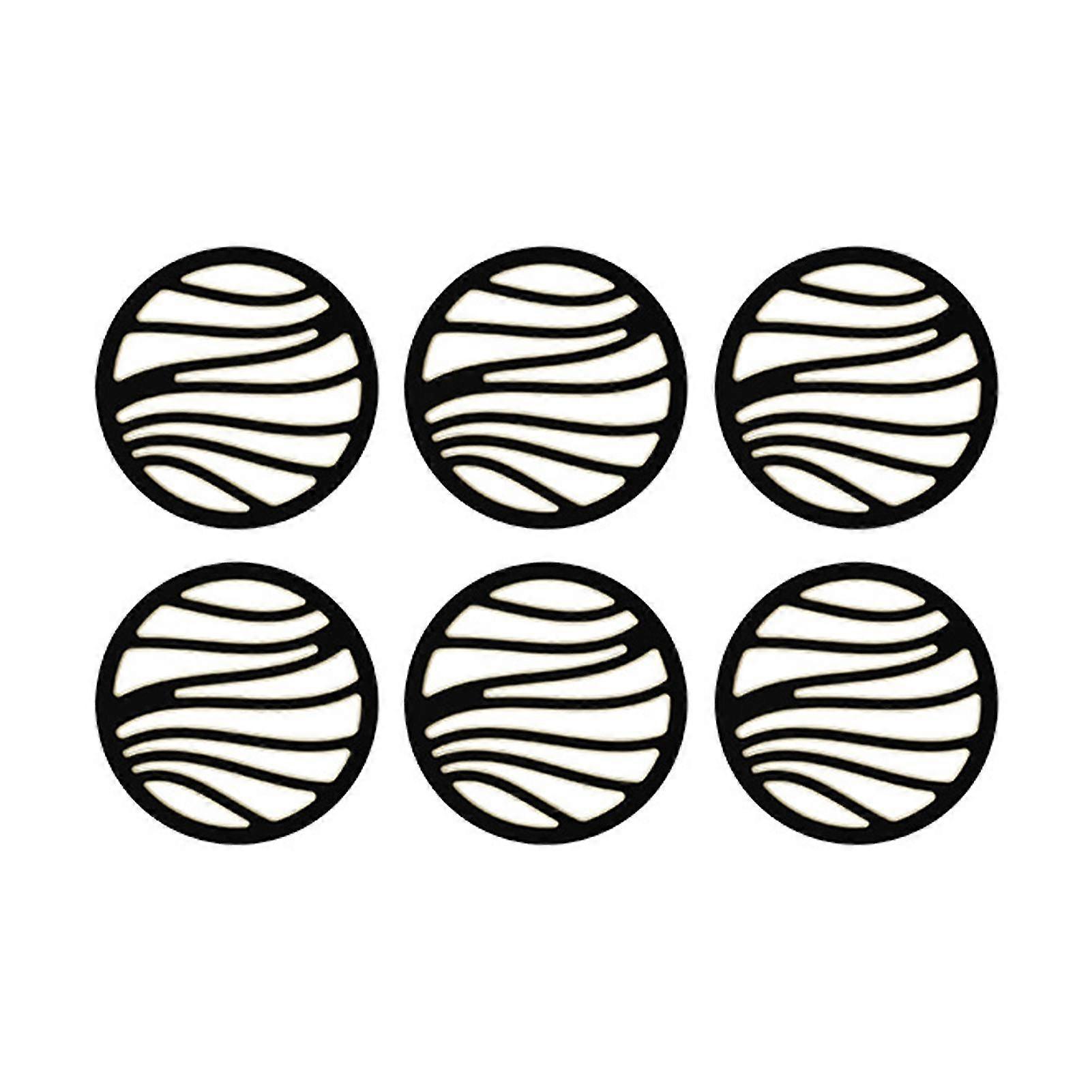 2025 6Pcs Heat Insulation Pad Double-Layer Anti-Scalding Anti-Slip Easy to Clean Coaster Set for Dining Table