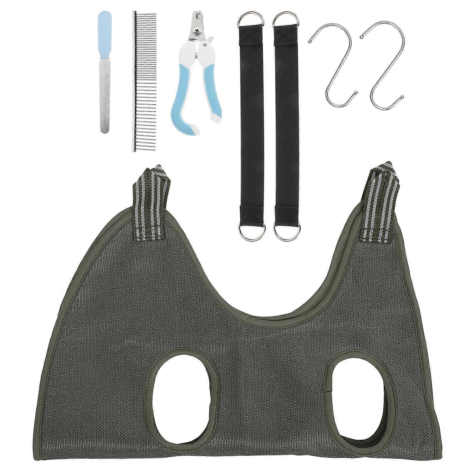Multifunctional Nail Care Tool Pet Grooming Hammock for Cats and Dogs M Size Simple Design Synthetic Fiber Stabilize Pet 1Set