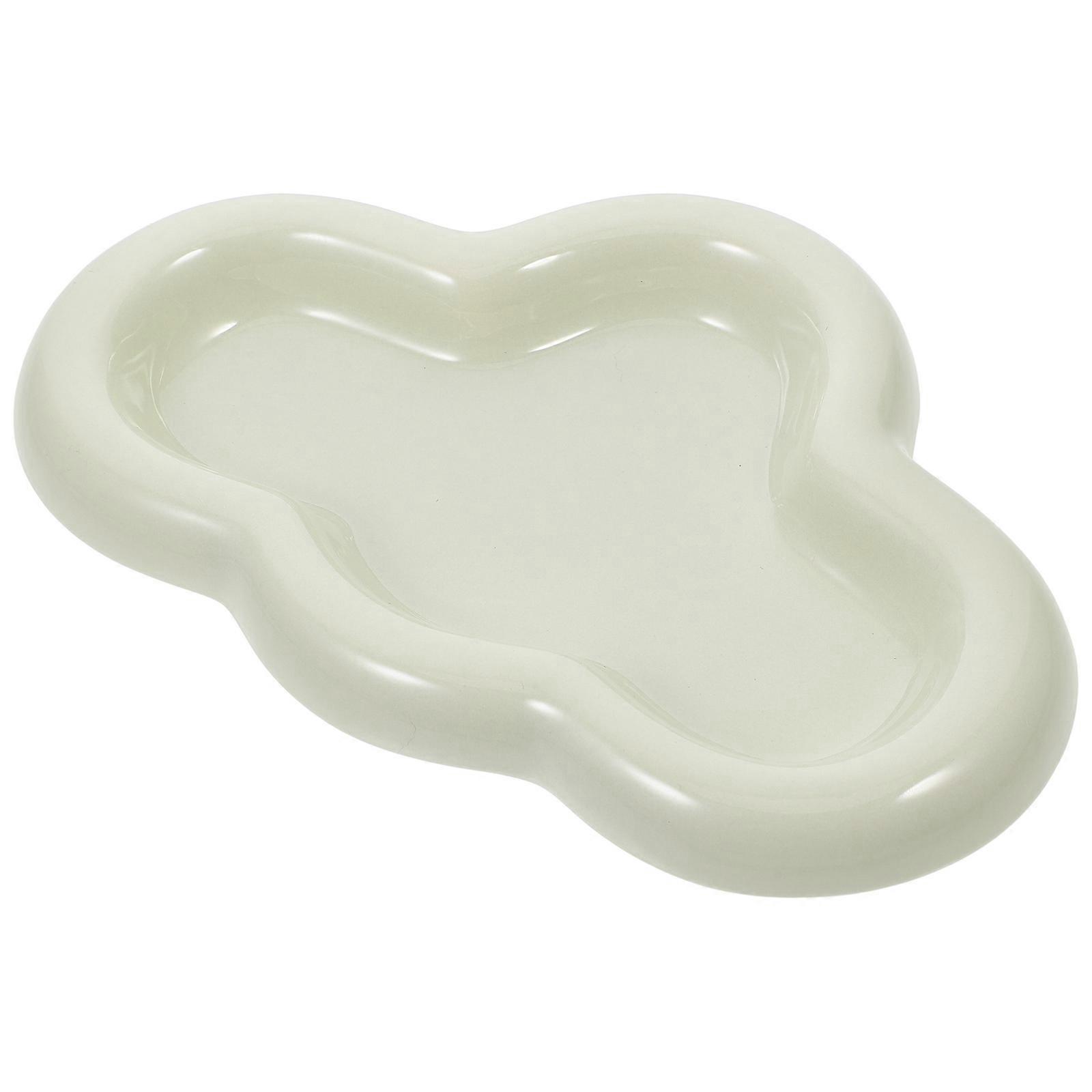 装饰珠宝托盘可爱设计储物，用于入口或房间装饰绿色 22.00X14.50X2.70CM 1 套