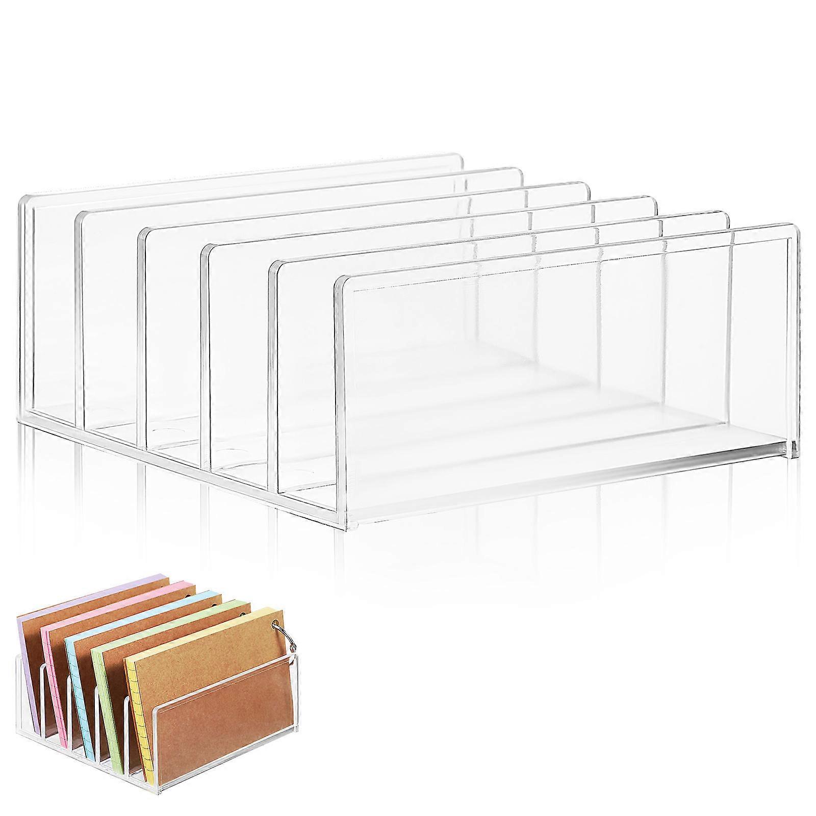 Transparent Book Organizer Rack, Multipurpose Storage for Office and Home, Modern Design File Holder for Desk, Classroom, Living Room