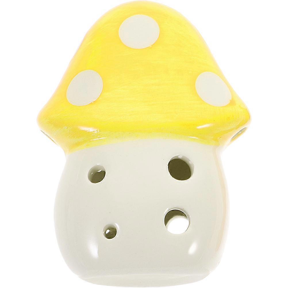 Lightweight Ceramic Ocarina, Portable Wind Instrument for Beginners, Mushroom Design, Ethnic Music Sound
