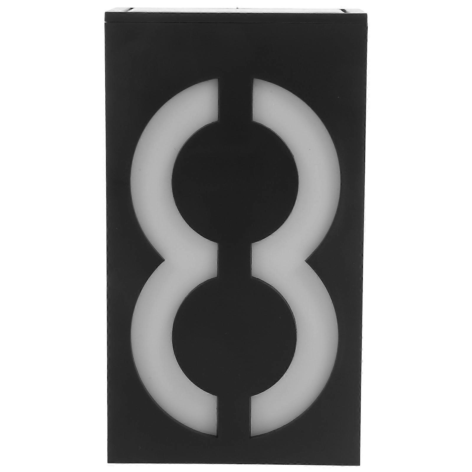 Illuminated Solar Address Numbers Outdoor House Sign with LED Light Durable Front Door Plaque for Day and Night Visibility