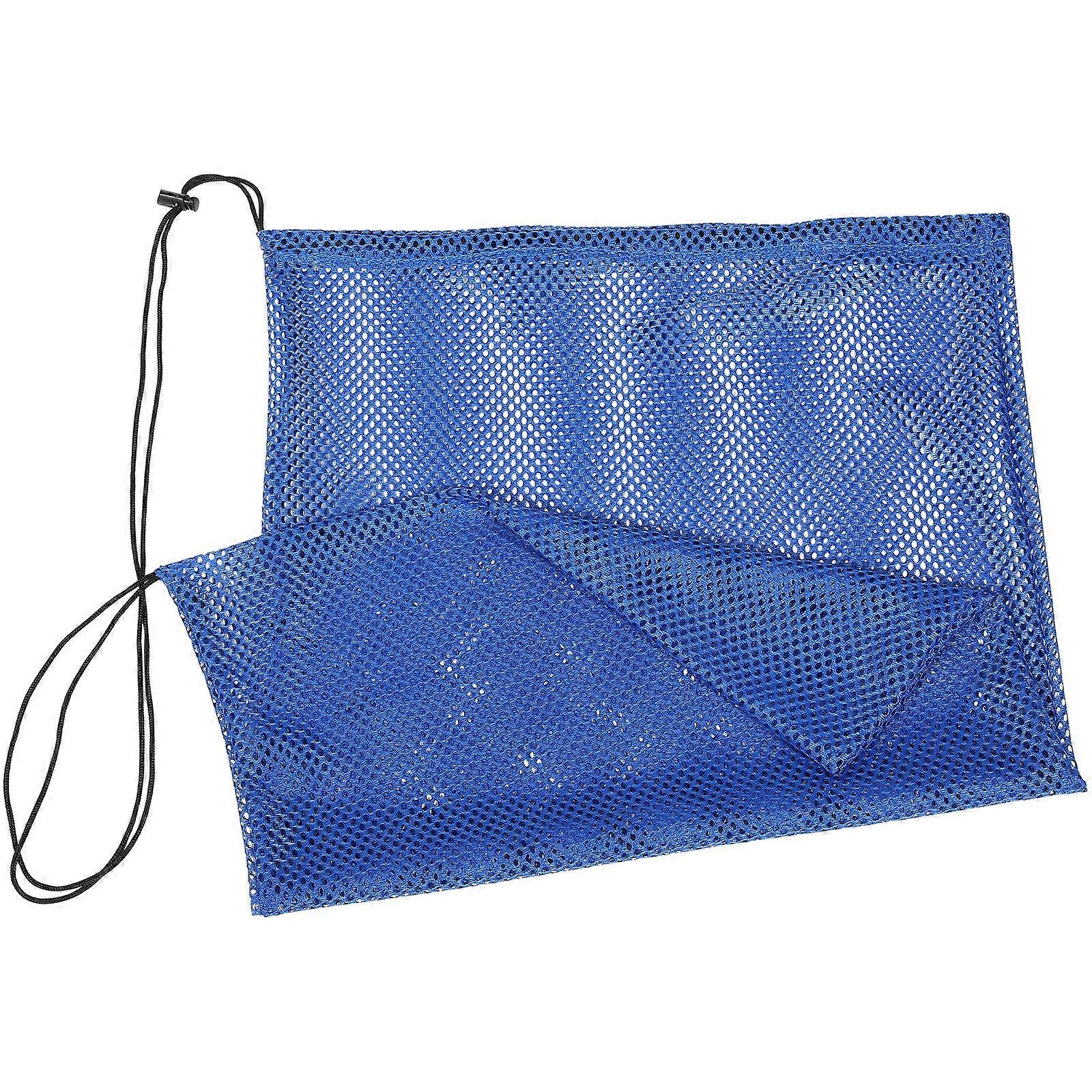 Balls Bag Drawstring Storage Bag For Travel Adjustable Drawstring 75x43cm Blue 1 Set