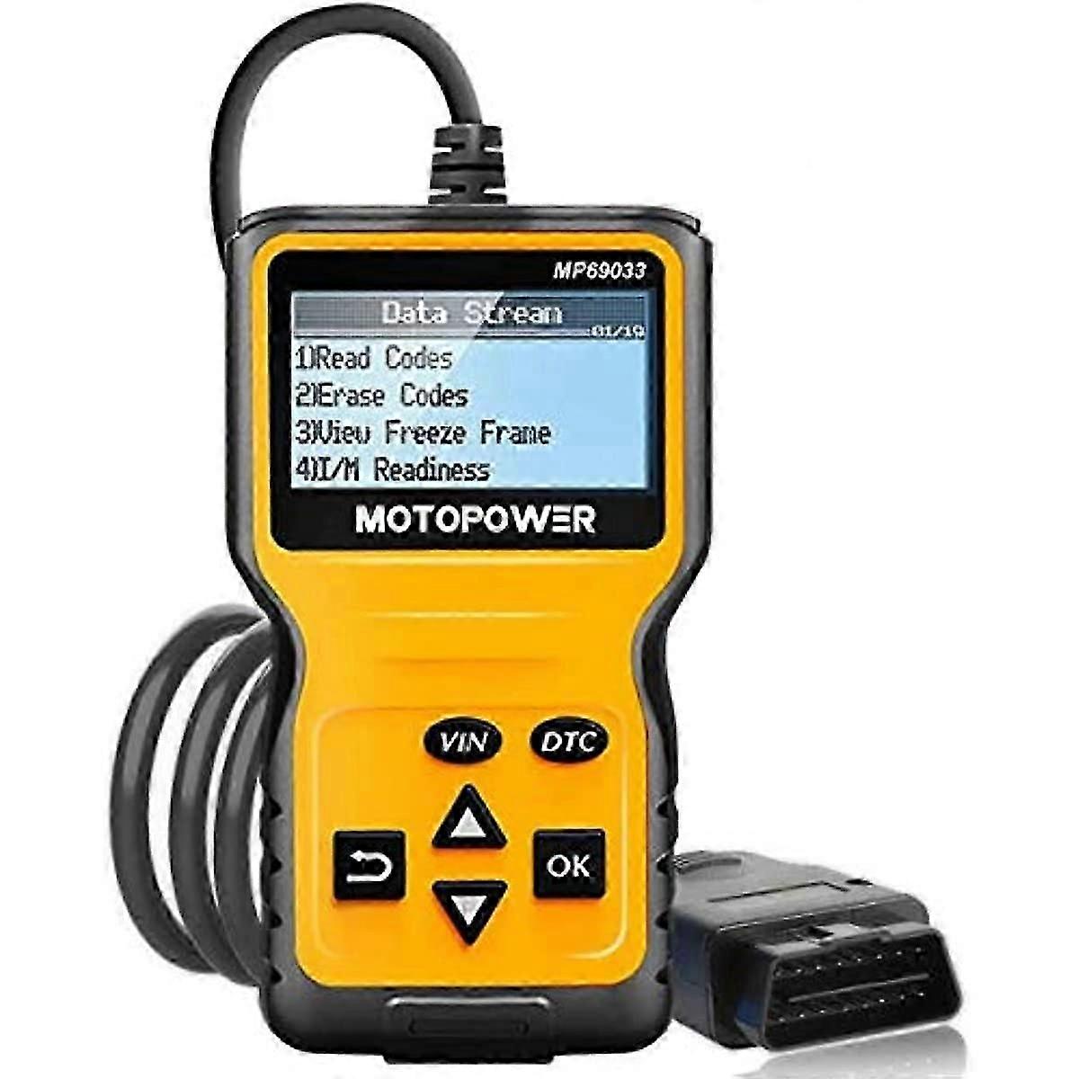 MP69033 Car OBD2 Scanner Code Reader Engine Fault Code Reader Scanner CAN Diagnostic Scan Tool for All OBD II Protocol Cars Since 1996 Yello