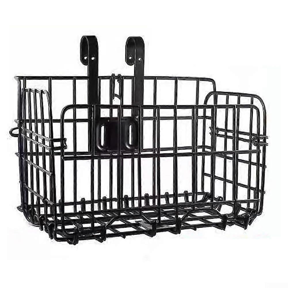 Folding Bicycle Basket with Hook for Various Models Thick Black Ref: 9247