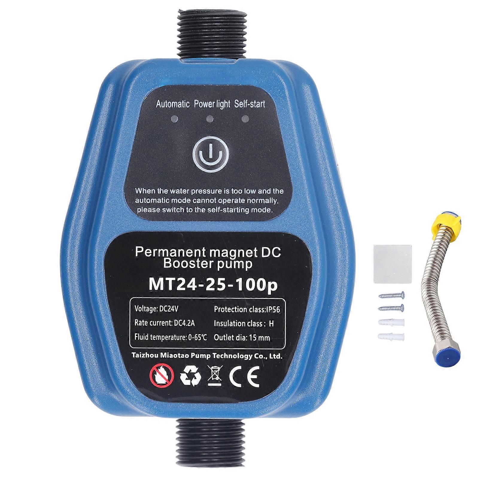 Pompe de surpression d'eau 100 W 24 V 25 L IP56, pompe de surpression automatique à détection intelligente pour douche, prise britannique 100-240 V
