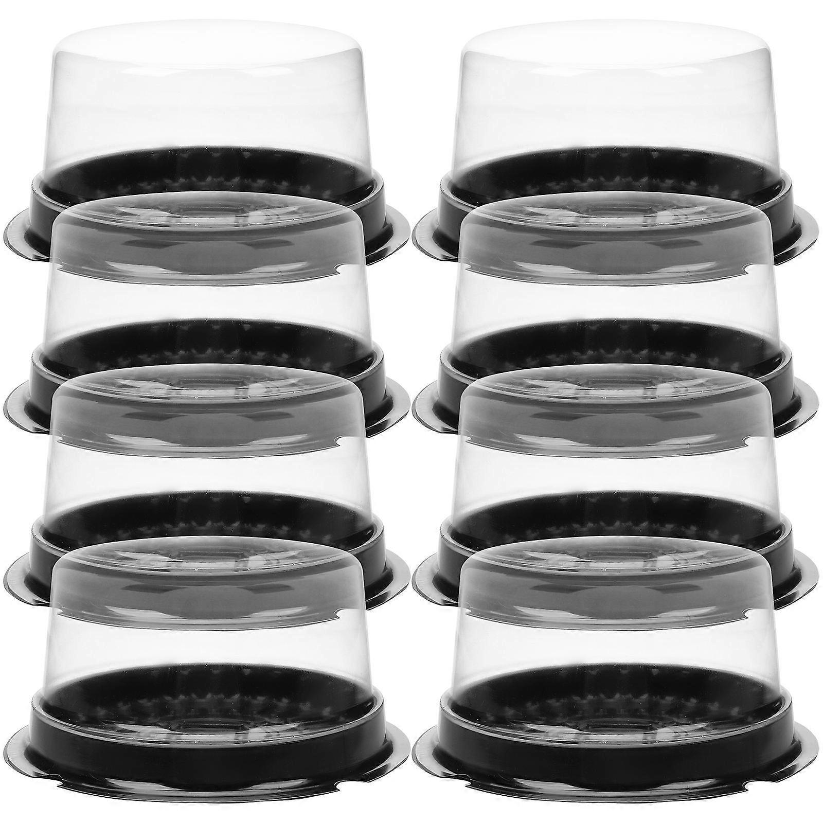 Bakers Event Organizers Cake Containers With Lids Transparent 13.7x11cm Food Packaging 50Pcs