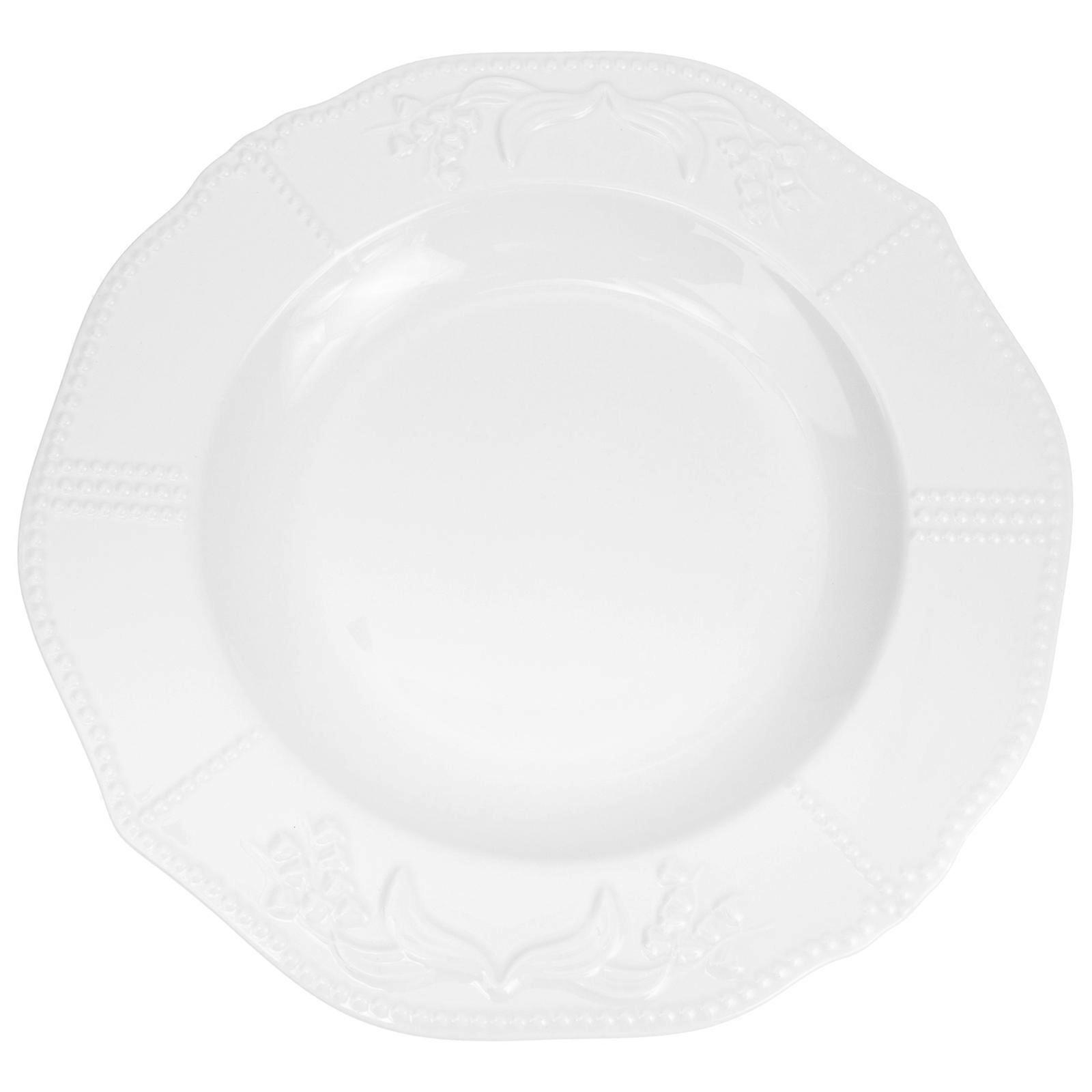 Dinnerware Embossed Plates Tableware Home Use 22x22cm 1Pack