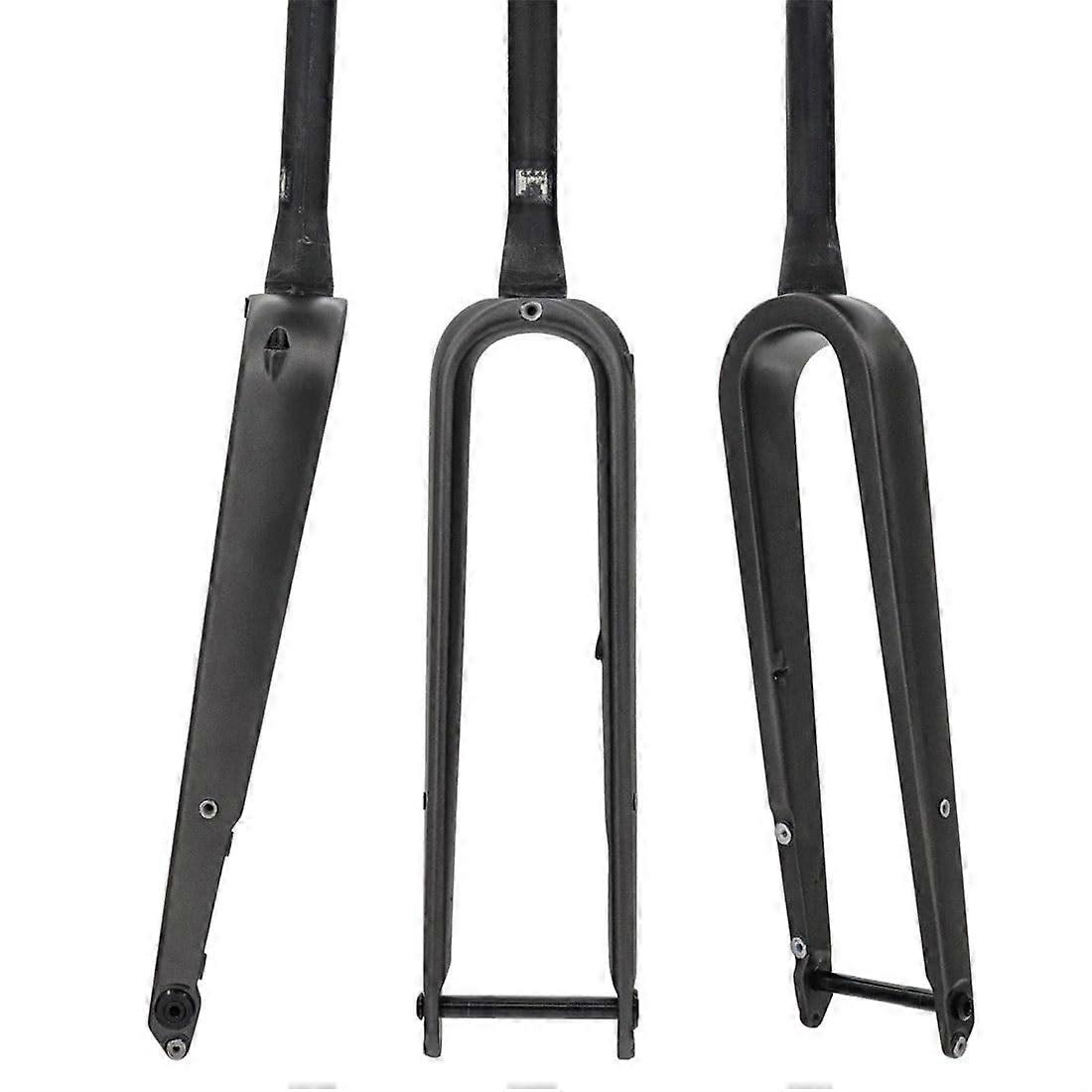 Gravel Carbon Fork 700C Disc Brake Thru Axle 12x100mm Rigid Fork with 39.8mm Diameter and Shelf Hole