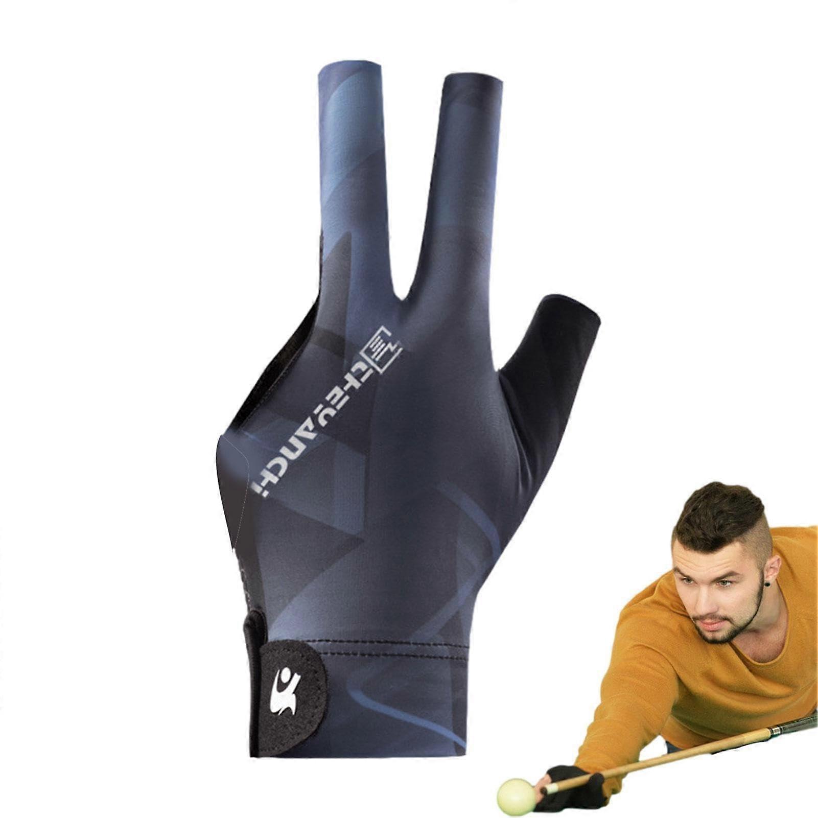 Billiard Gloves for Women NonSlip Breathable Ladies Pool Gloves Soft and Black and blue left hand