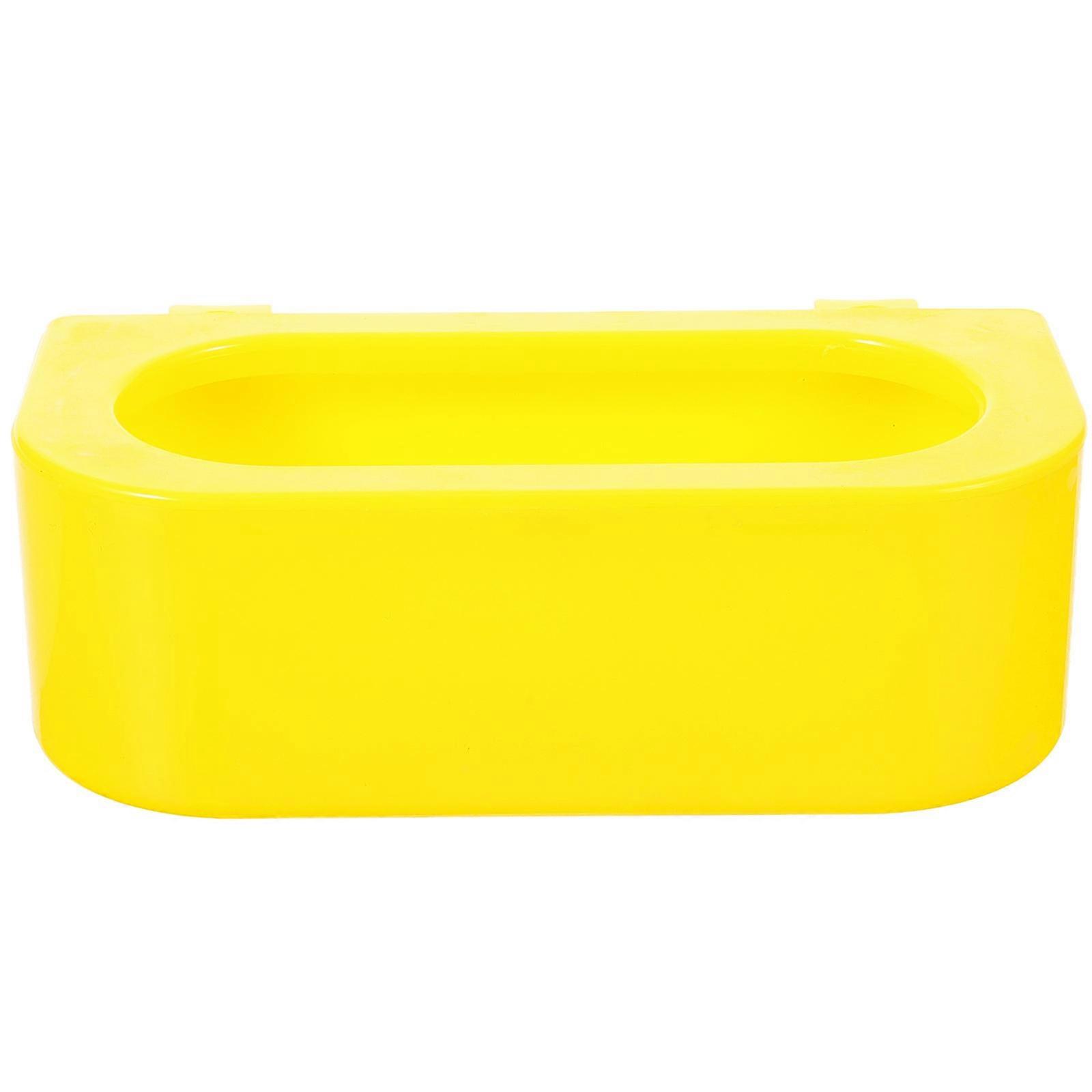 Bird Feeder Parrot Feeder Hanging Bird Food Feeding Bowl Yellow 14x7cm Easy to Install 1Pack