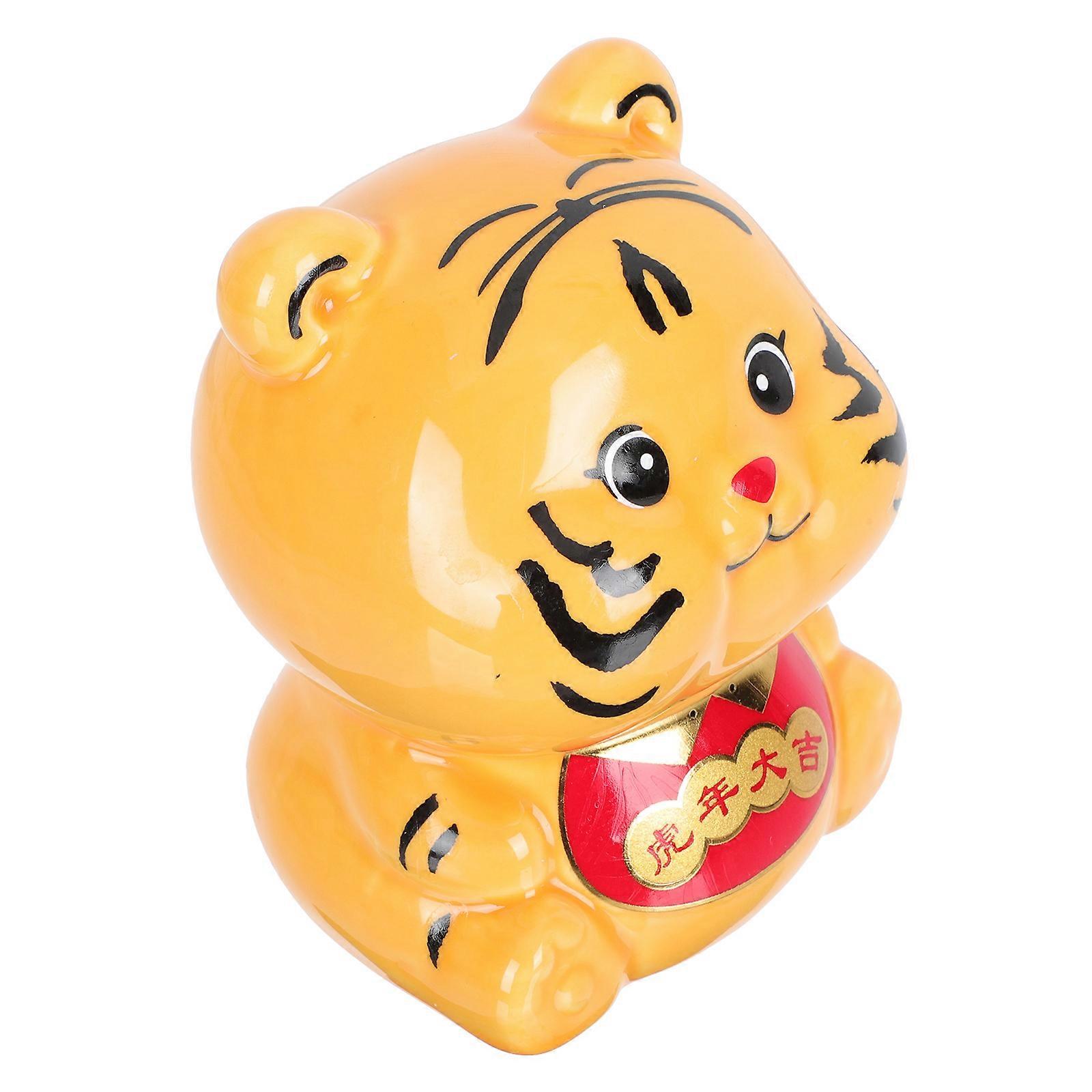 Tiger Coin Bank Cartoon Piggy Bank Lovely Tiger Shaped Coin Jar Children Saving Box 1Pc