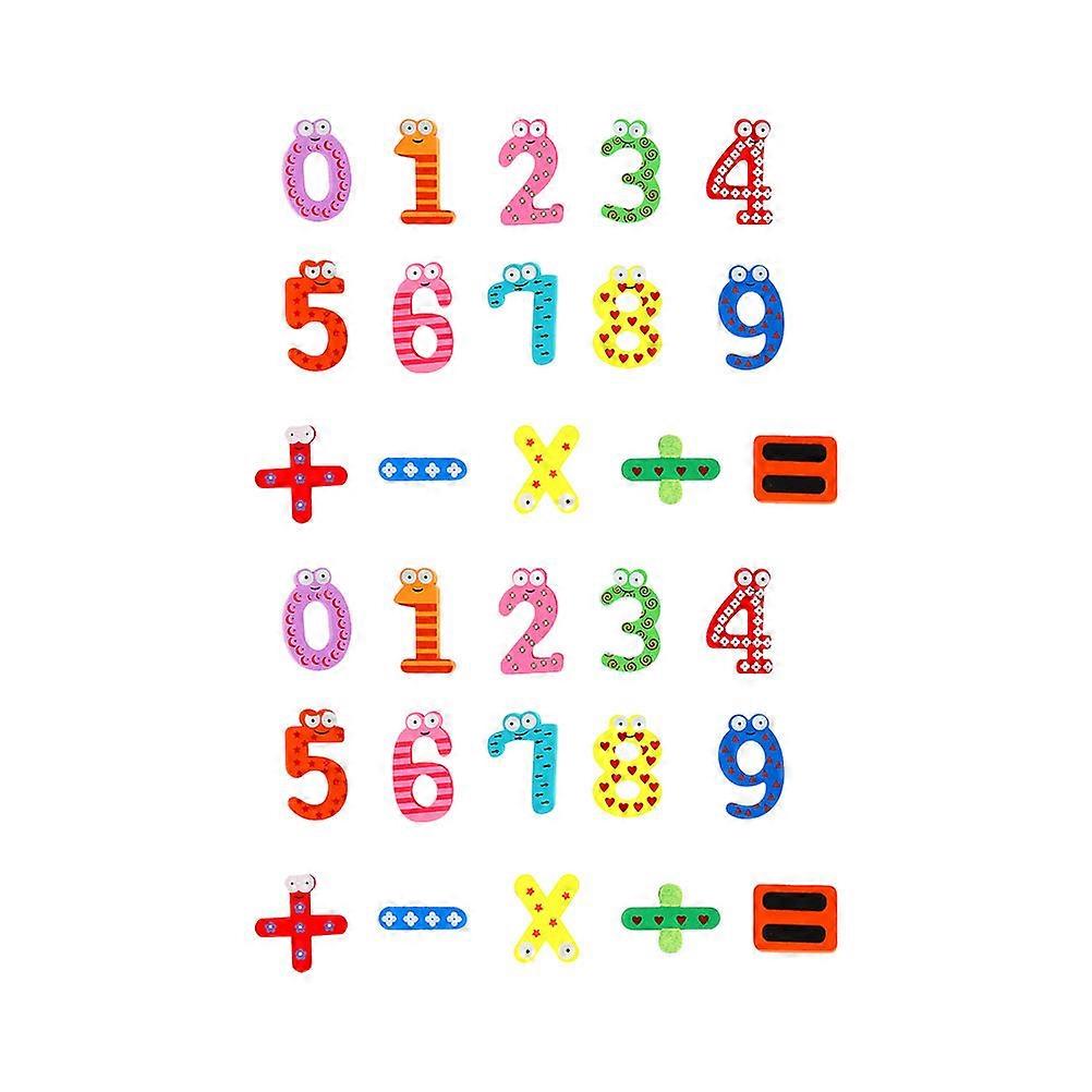 Decorative Magnet Sticker Number Shape Assorted Color 6 x 4 x 0.6 cm Reminder Posting 30Pcs